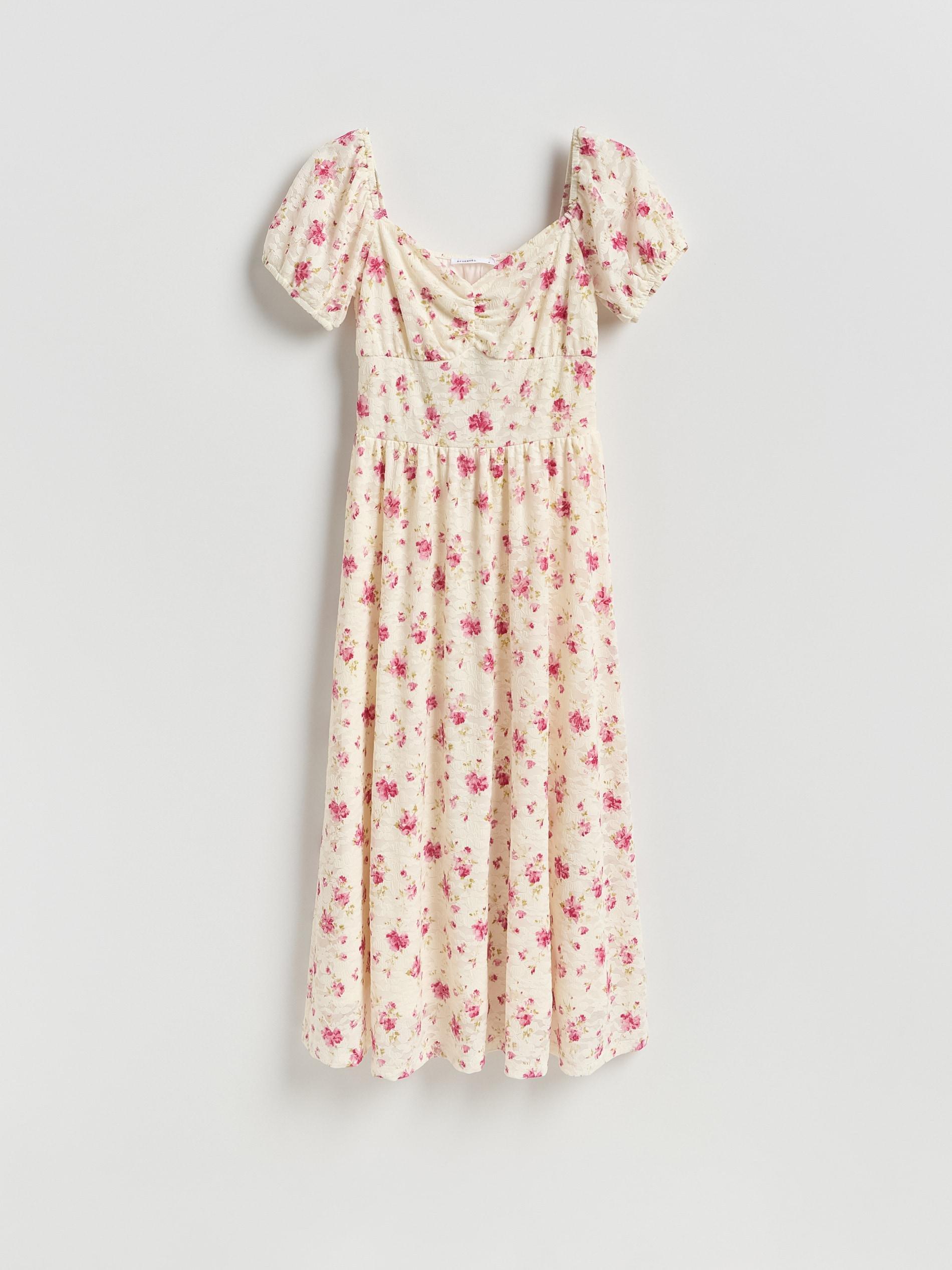 Multicolour Lace Dress In Floral Print, Multicolor, large image number 4