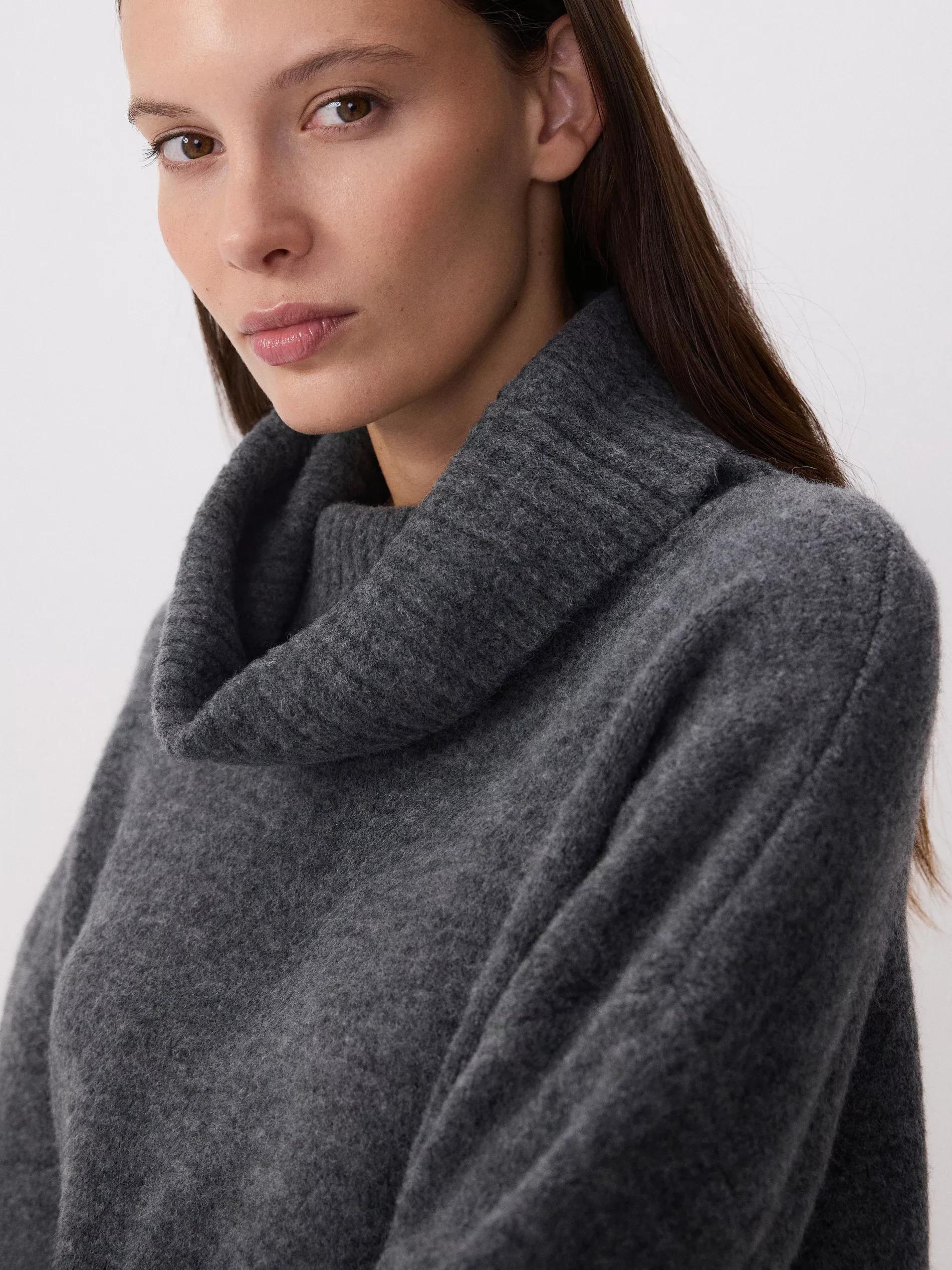 DARK GREY Turtleneck jumper, , large image number 4