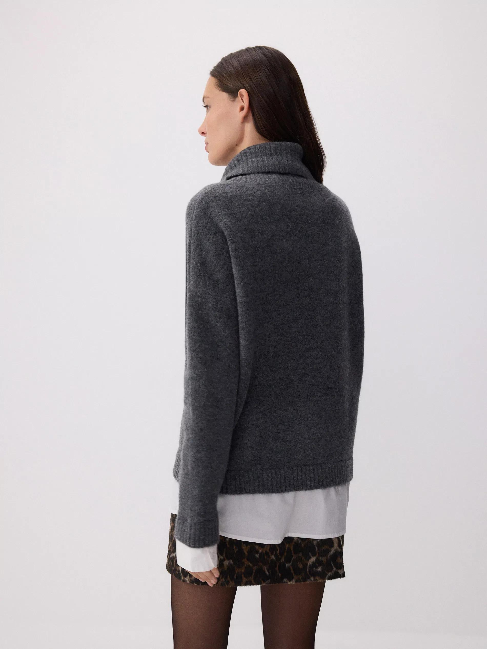 DARK GREY Turtleneck jumper, , large image number 6