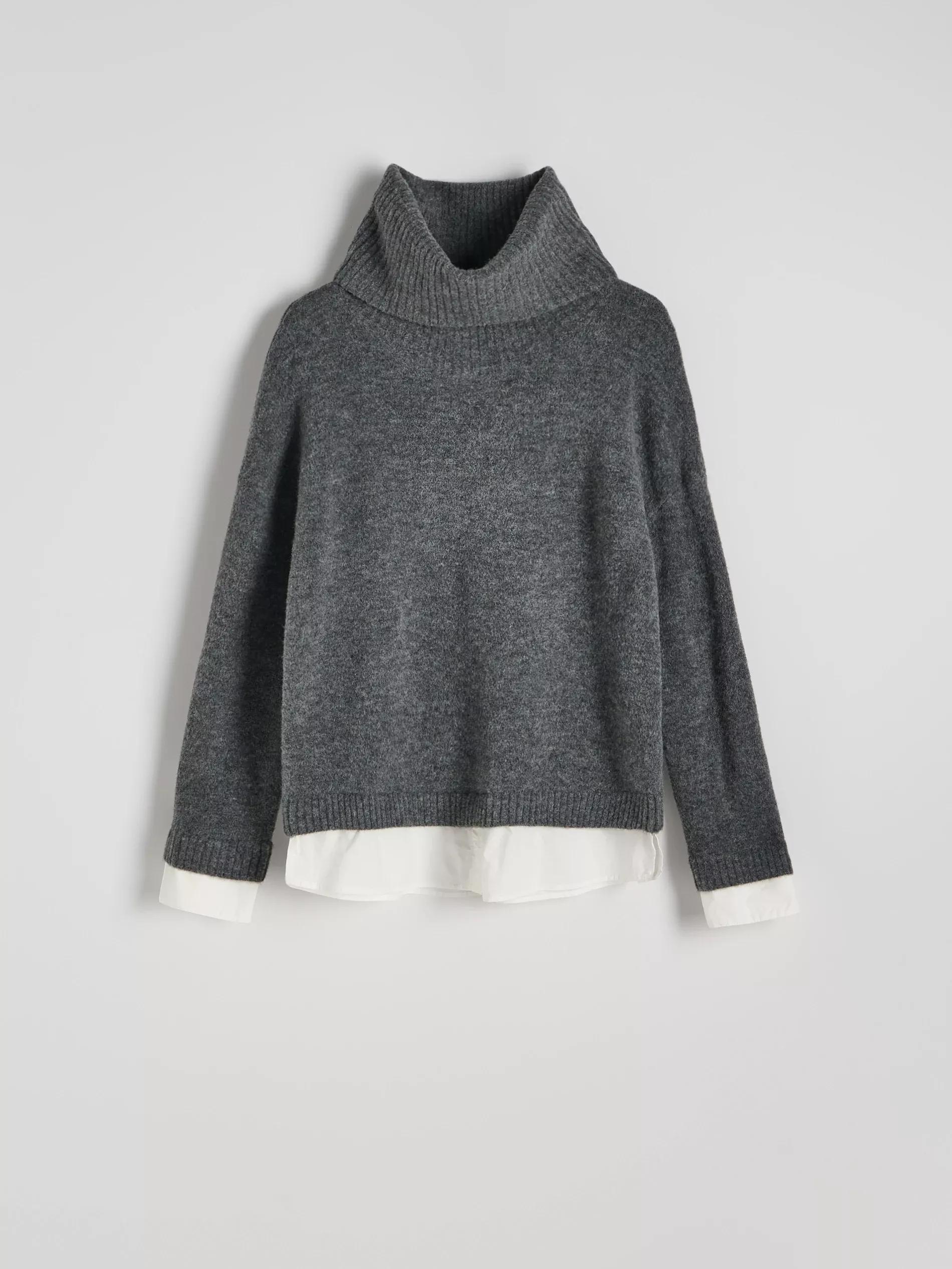 DARK GREY Turtleneck jumper, , large image number 8