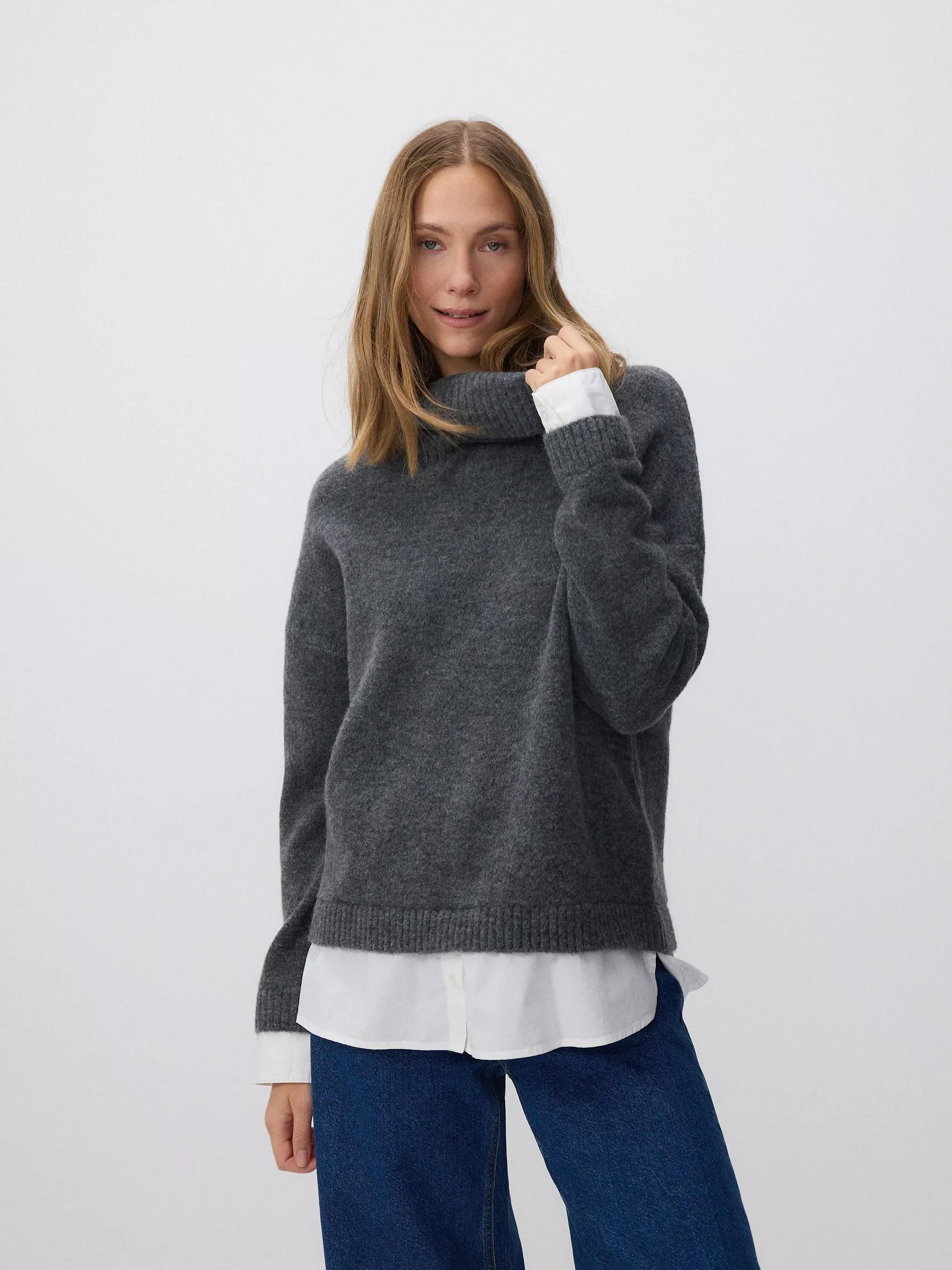 DARK GREY Turtleneck jumper, , large image number 9