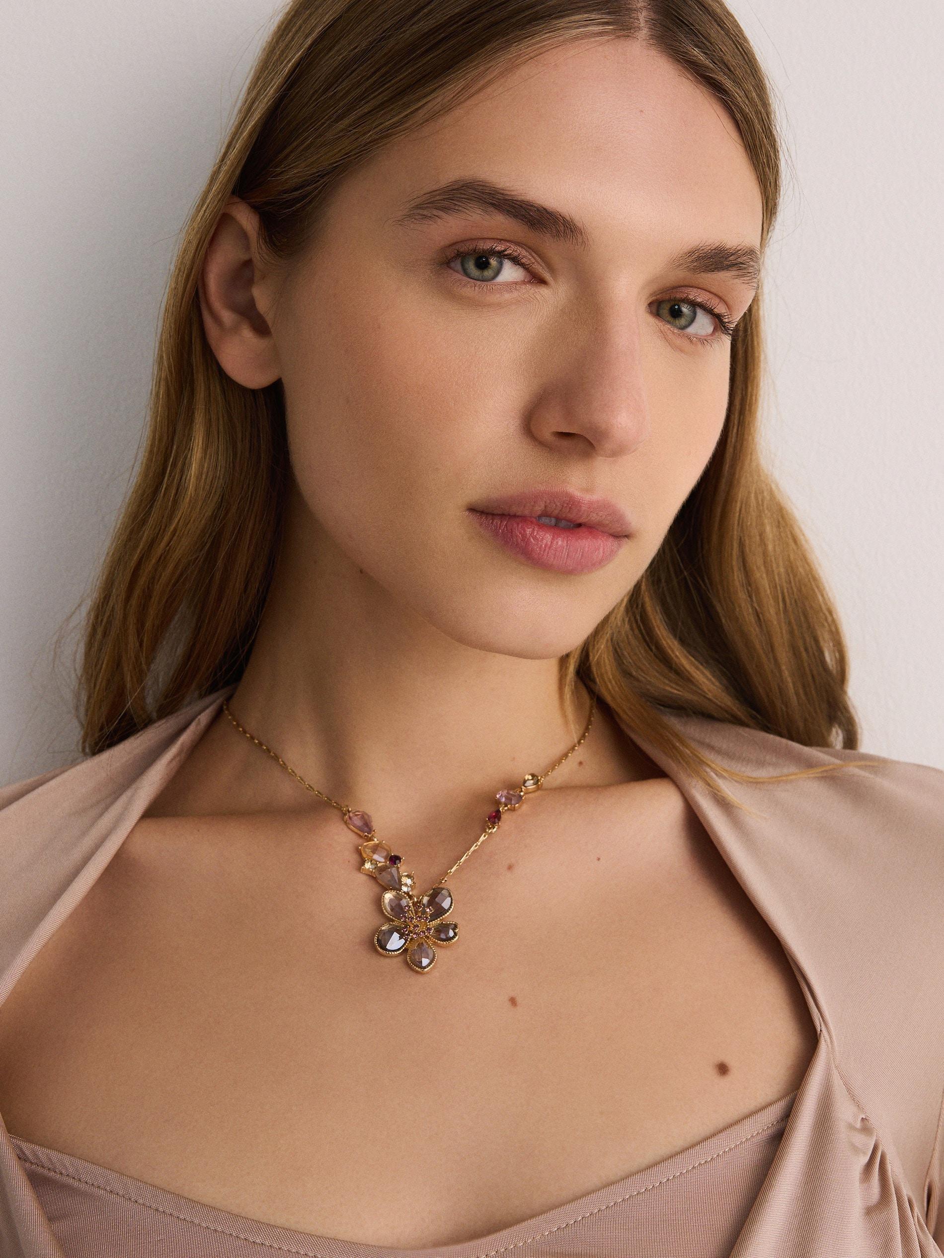 Multicolour Necklace With Pendant, Multicolor, large image number 0
