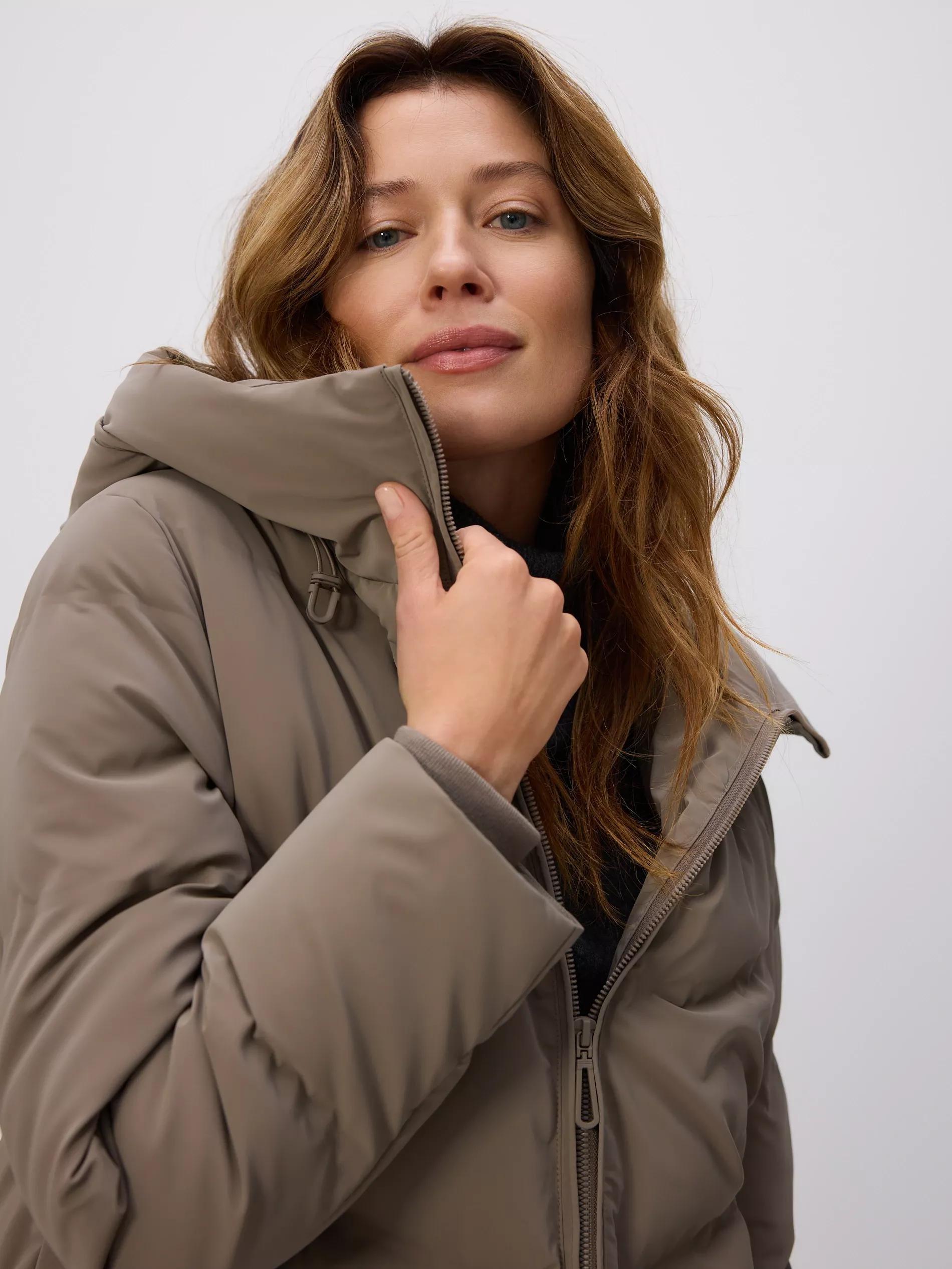 Brown Quilted Jacket, Grey, large image number 4