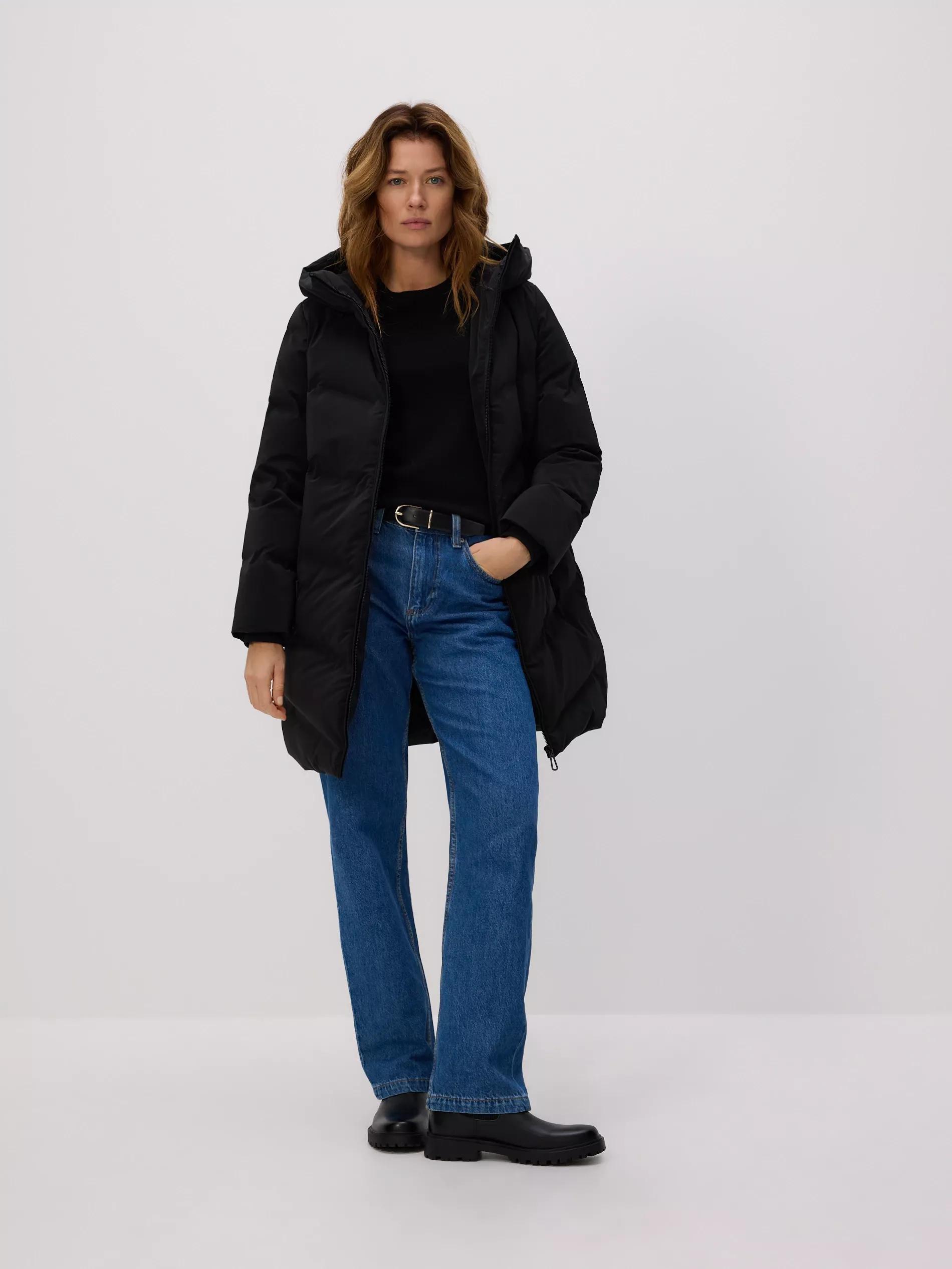 Black Quilted Jacket, Black, medium