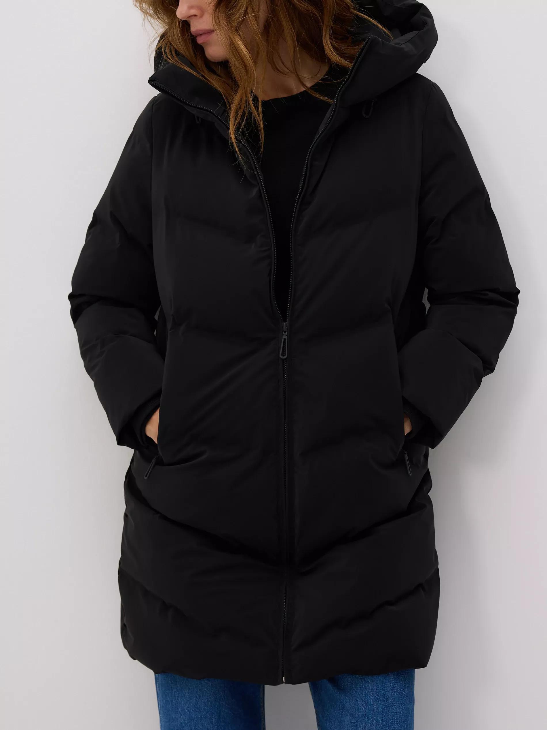 Black Quilted Jacket, Black, large image number 1