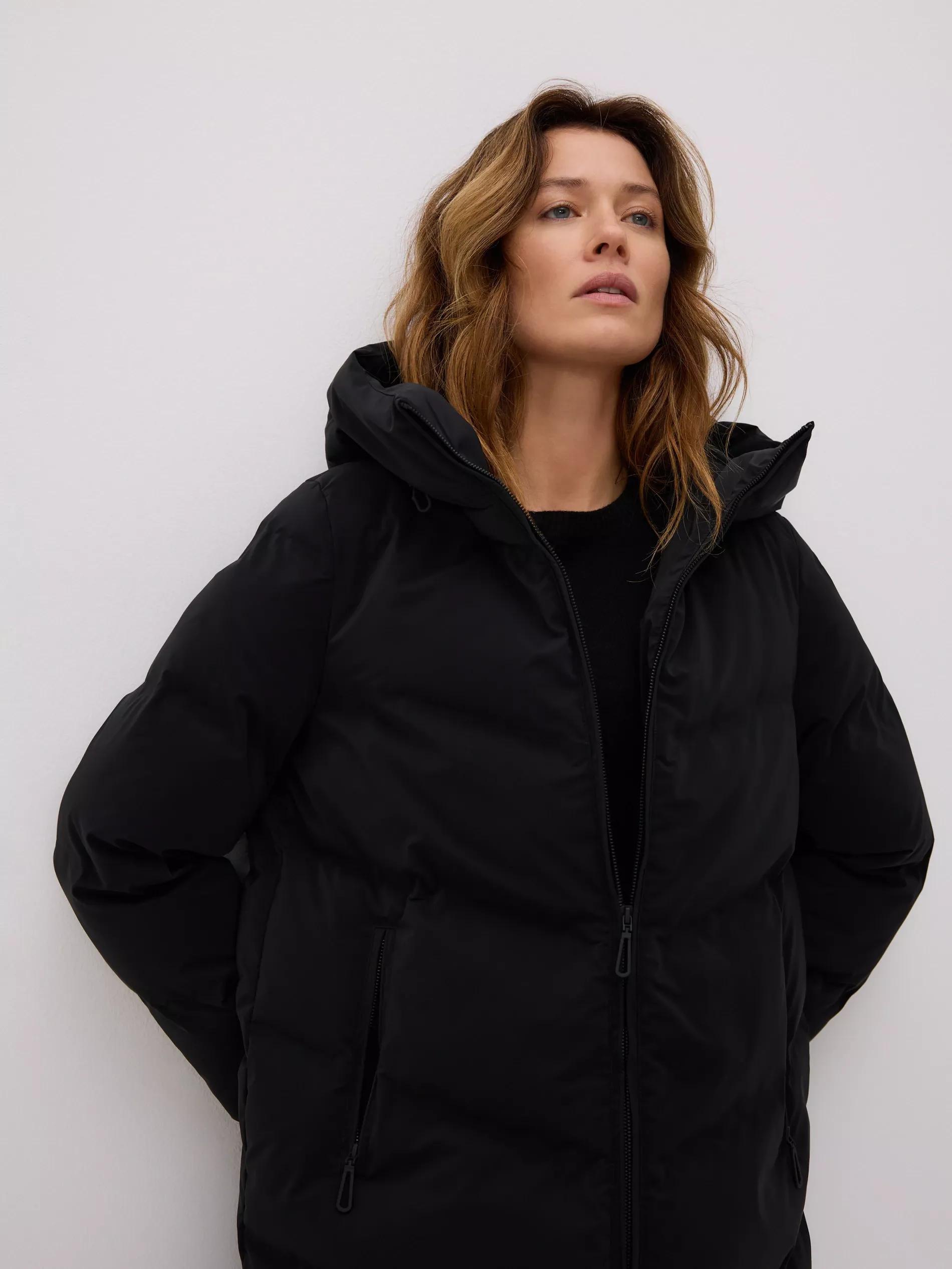Black Quilted Jacket, Black, large image number 2