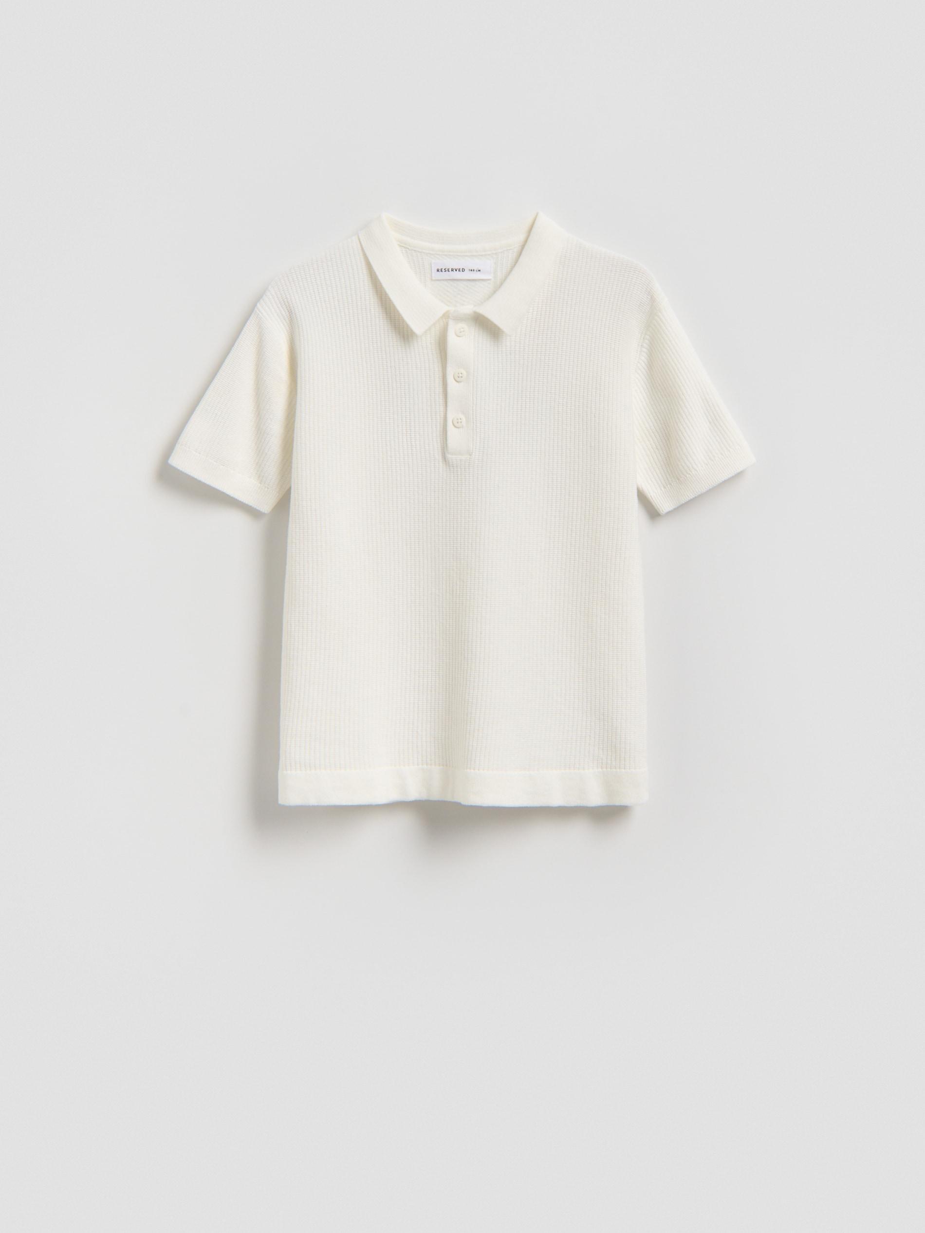 Cream Polo Shirt, Ivory, large image number 0