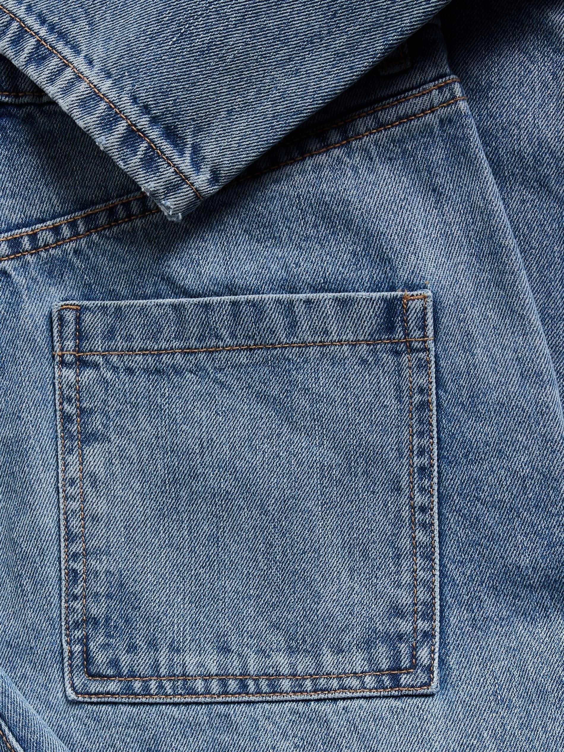 Blue Barrel Leg Jeans, Blue, large image number 4