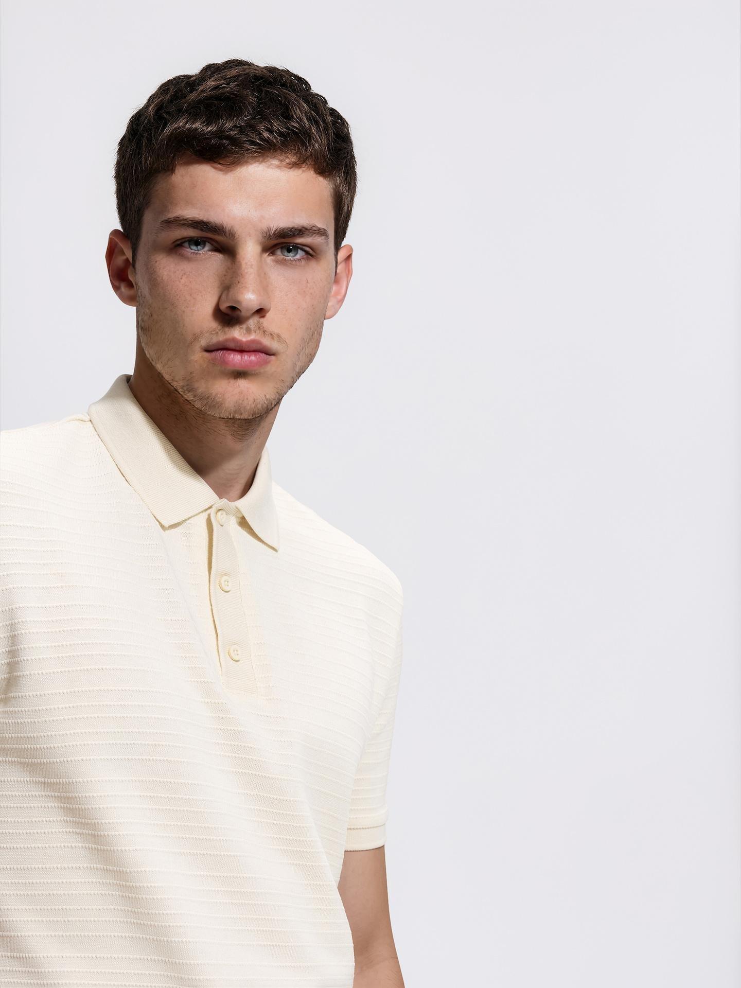 Beige Regular Fit Polo Shirt, Beige, medium