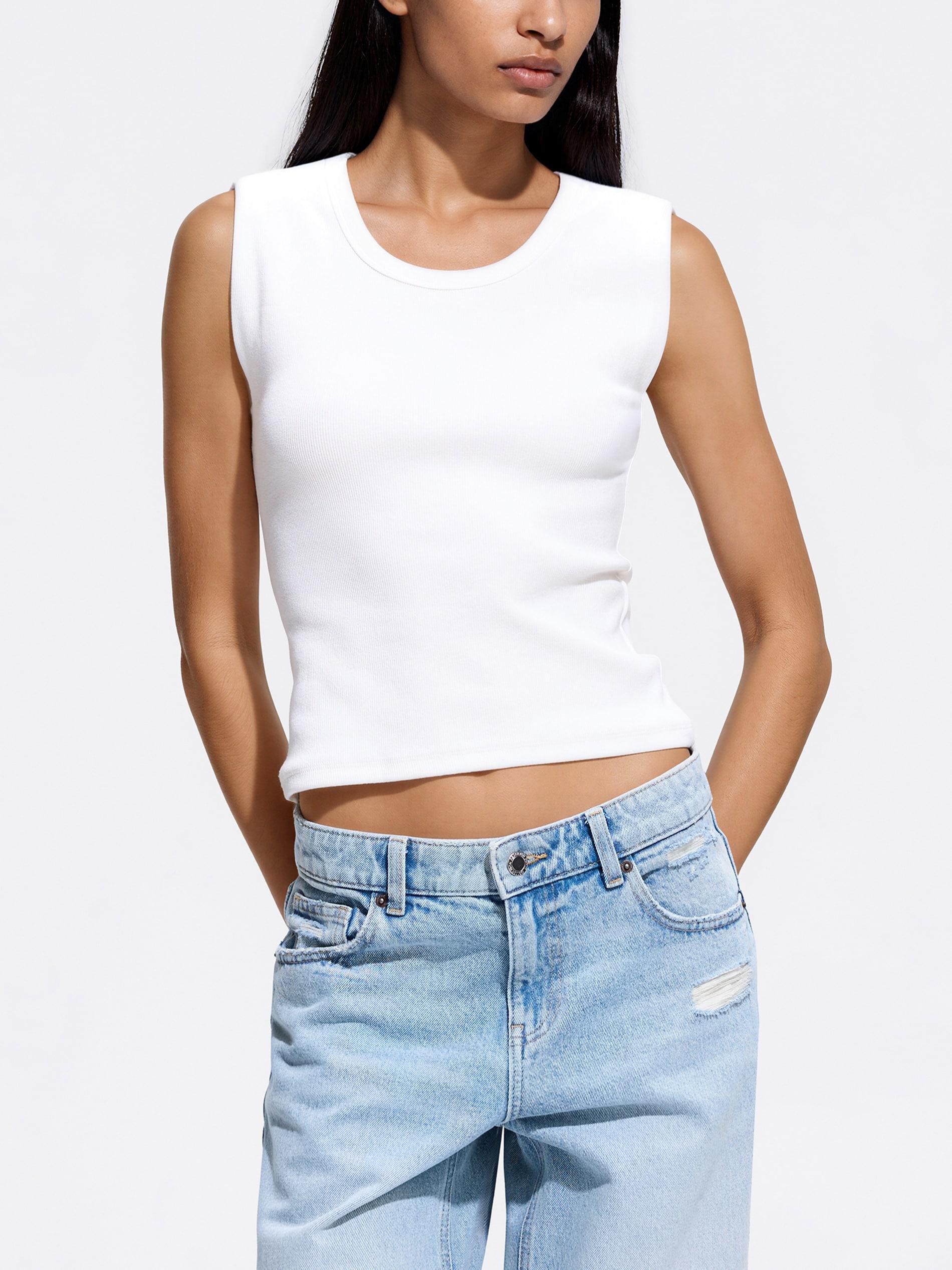 Cream Blouse With Shoulder Pads, Ivory, large image number 0