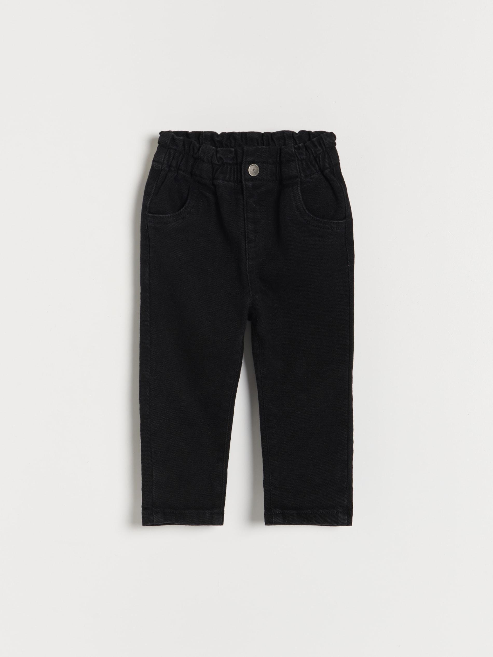Black Paperbag Jeans, Kids Girl, , large image number 0