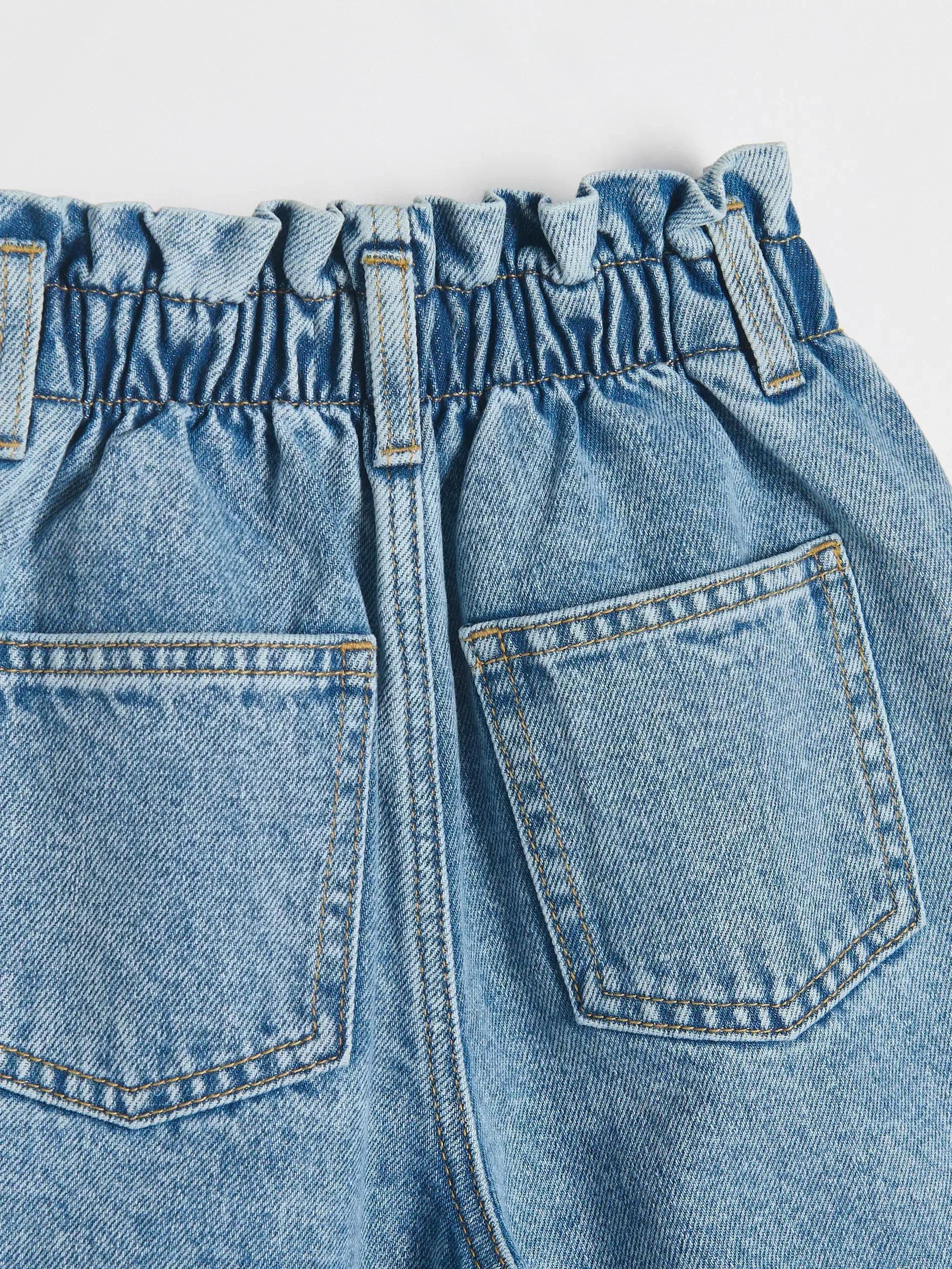 Blue Baggy Jeans With Embroidered Detail, Blue, large image number 2
