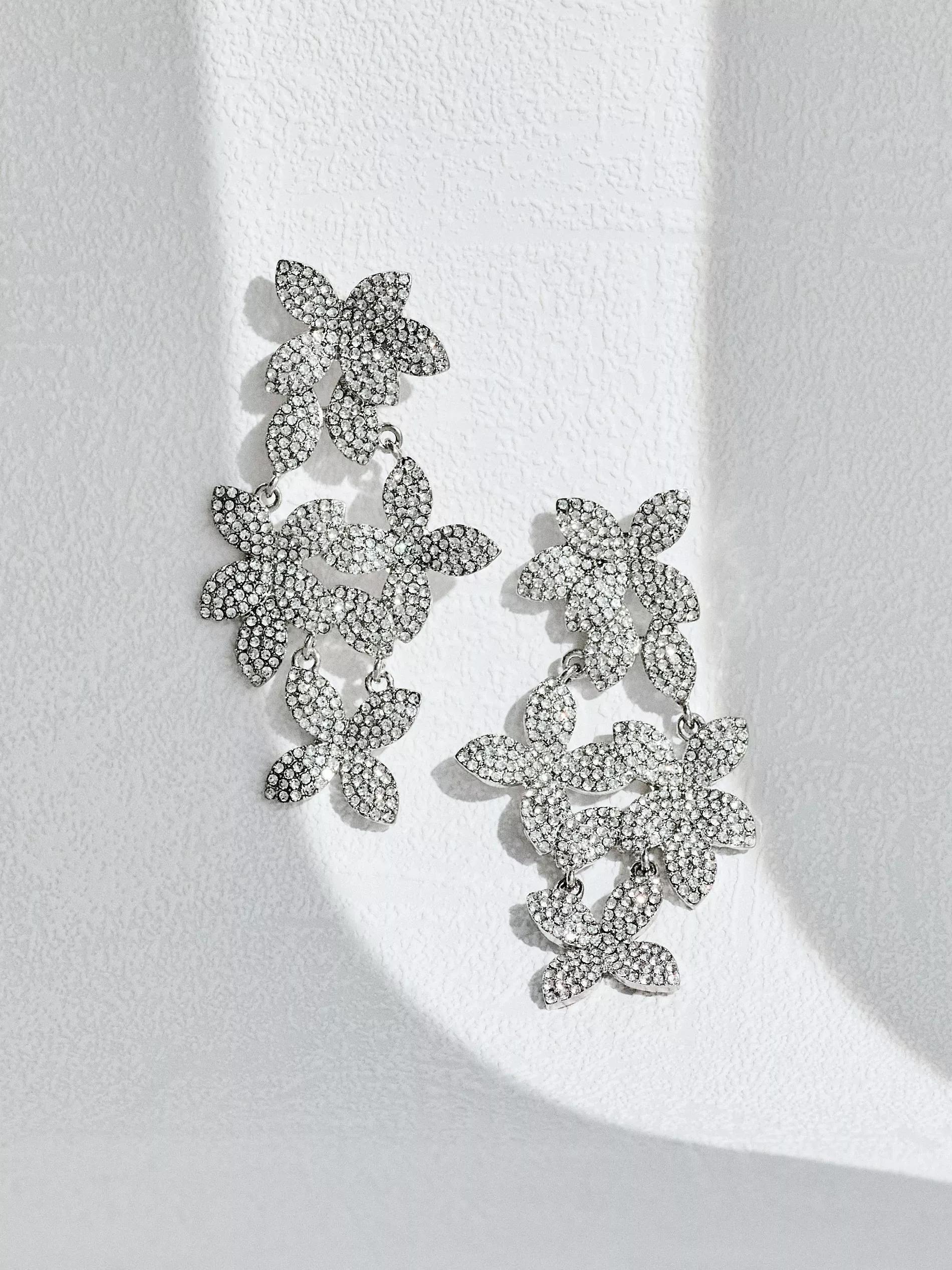 Silver Detailed Earrings, Silver, large image number 3