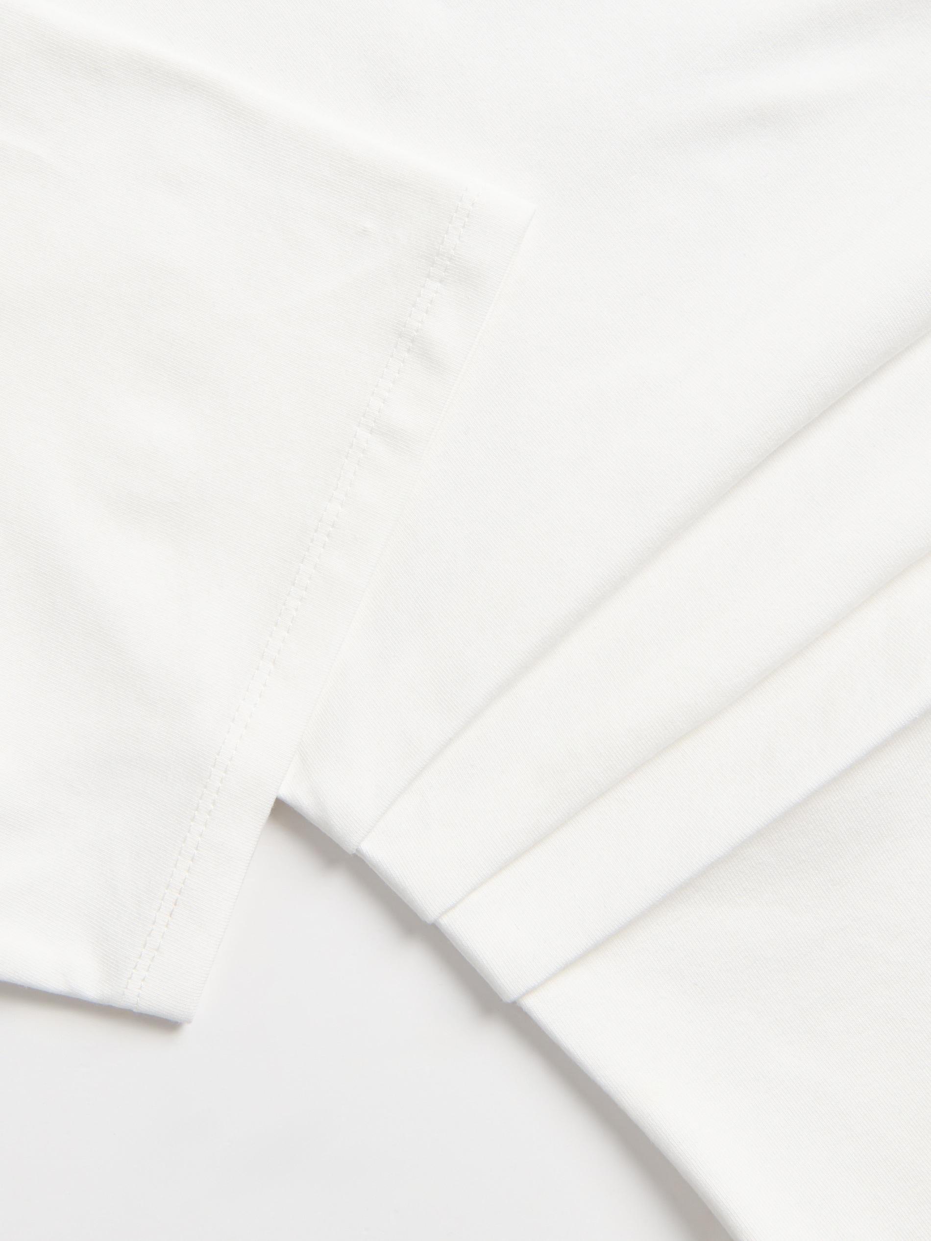 White T-Shirt With An Asymmetrical Bottom, White, large image number 1