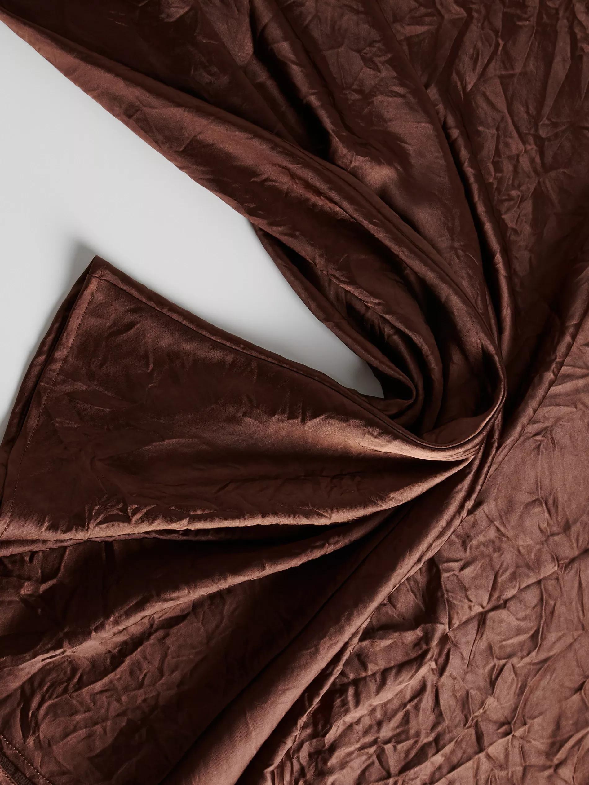 Brown Crushed Fabric Maxi Skirt, , large image number 6