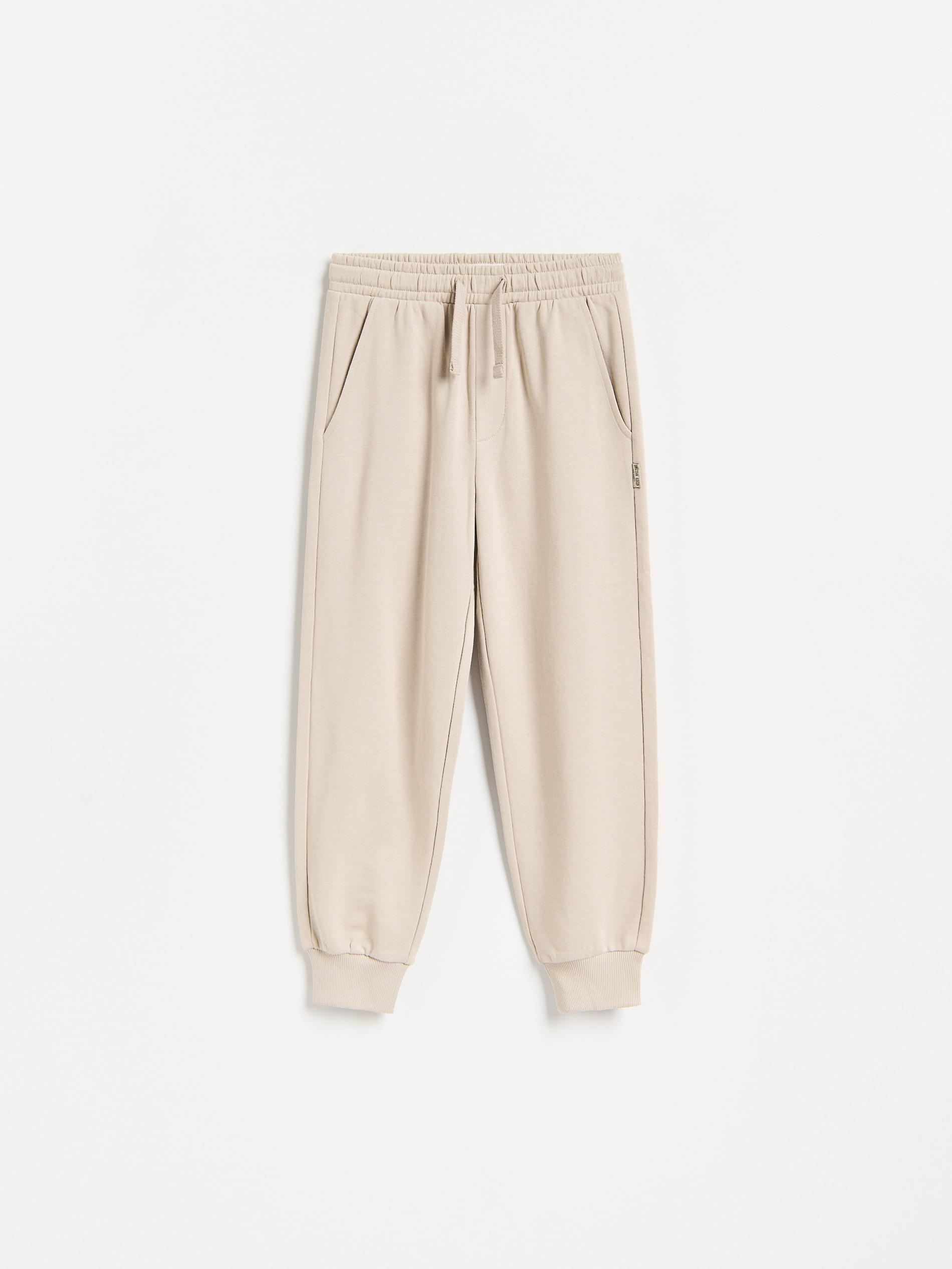 Beige Cotton Joggers, Beige, large image number 0