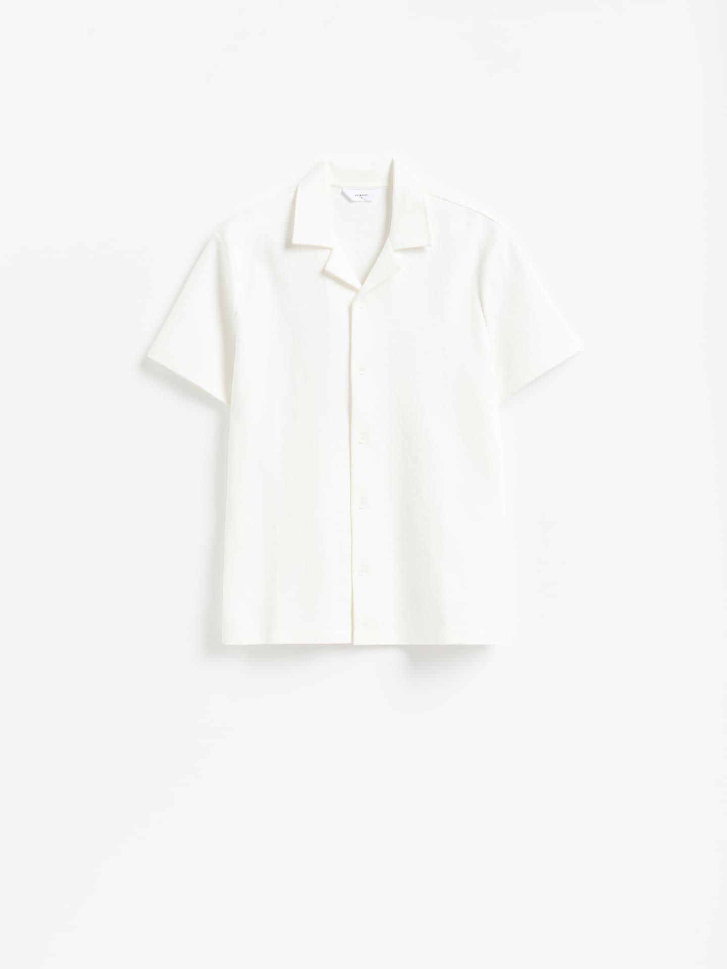 Cream Regular Fit Cotton Shirt, Ivory, large image number 4