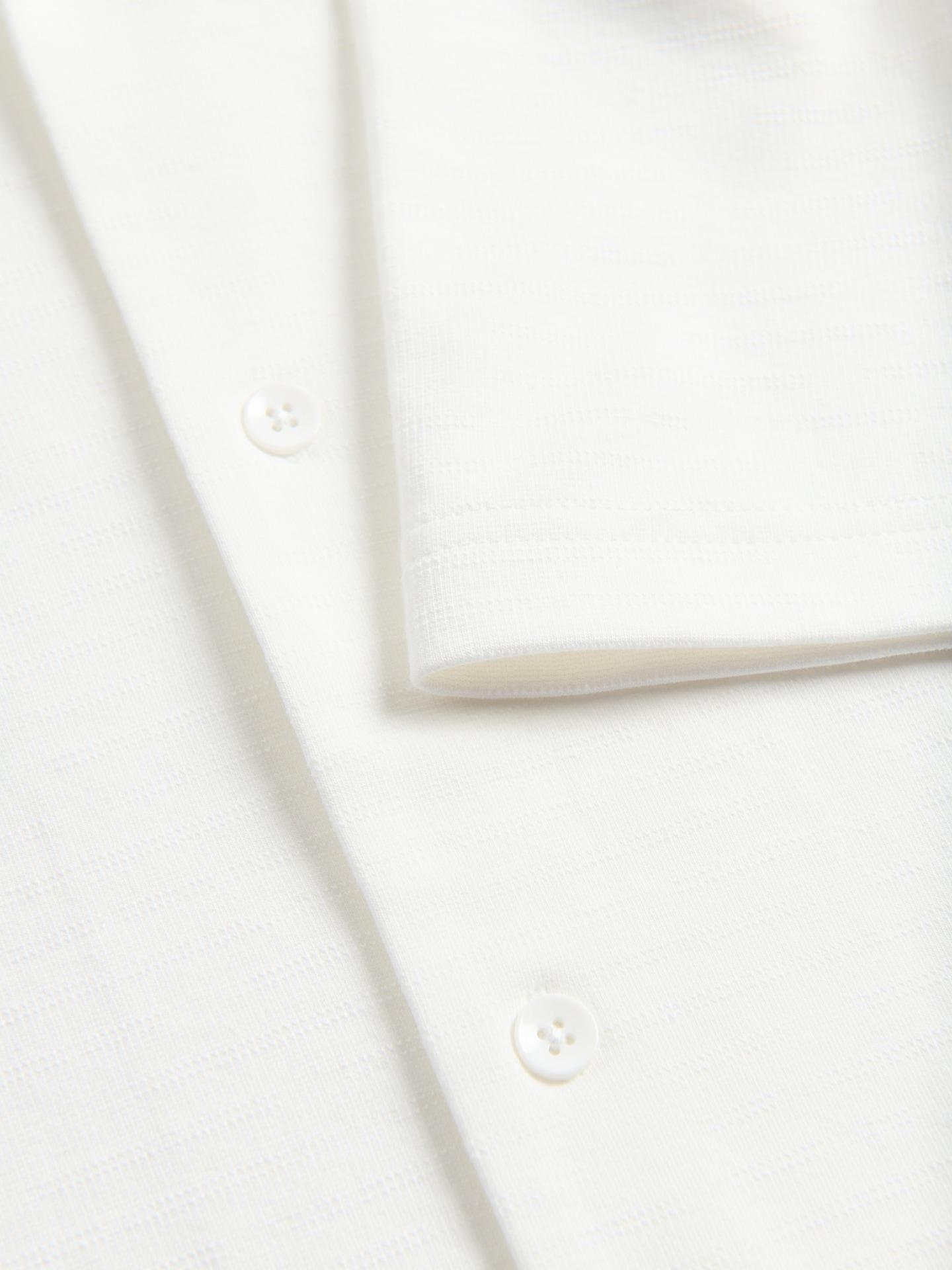 Cream Regular Fit Cotton Shirt, Ivory, large image number 5