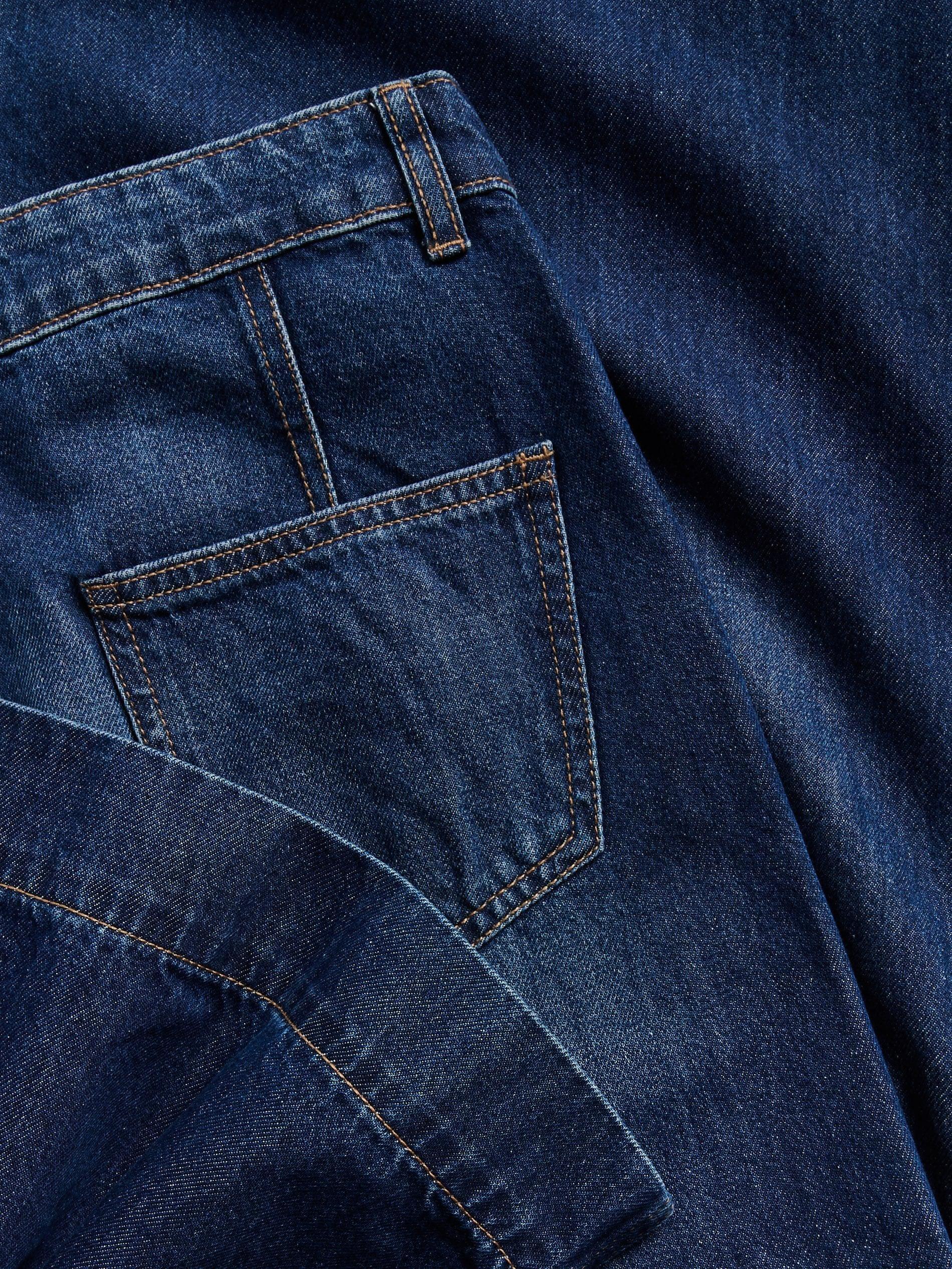 Navy Wide Leg Jeans, Navy, large image number 7