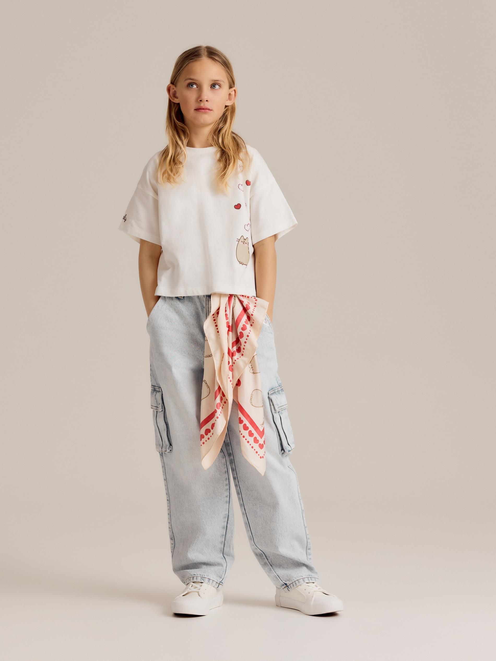 Blue Baggy Jeans With Cargo Pockets, Blue, large image number 1