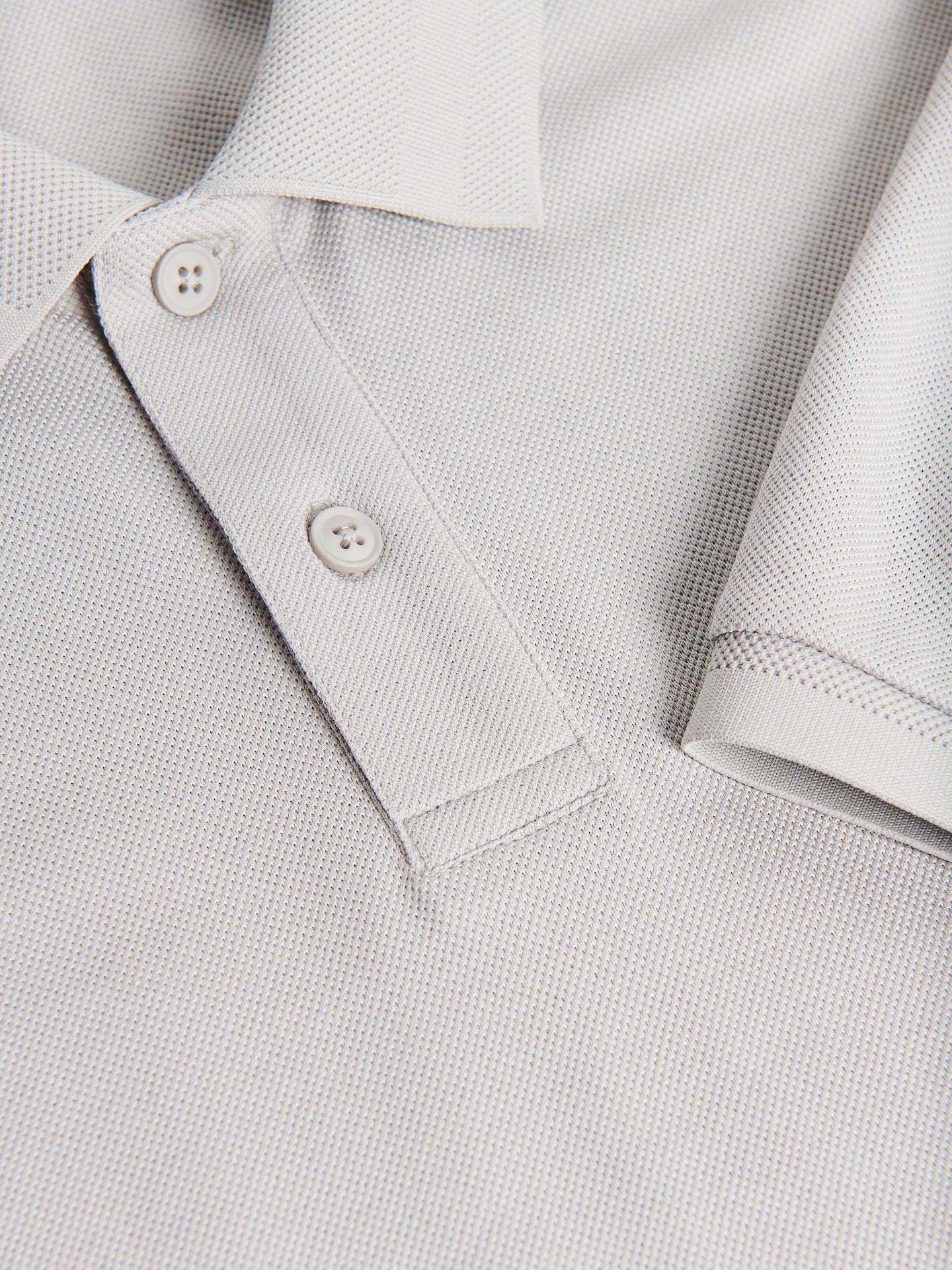 Grey Regular Fit Polo Shirt, Light grey, large image number 5