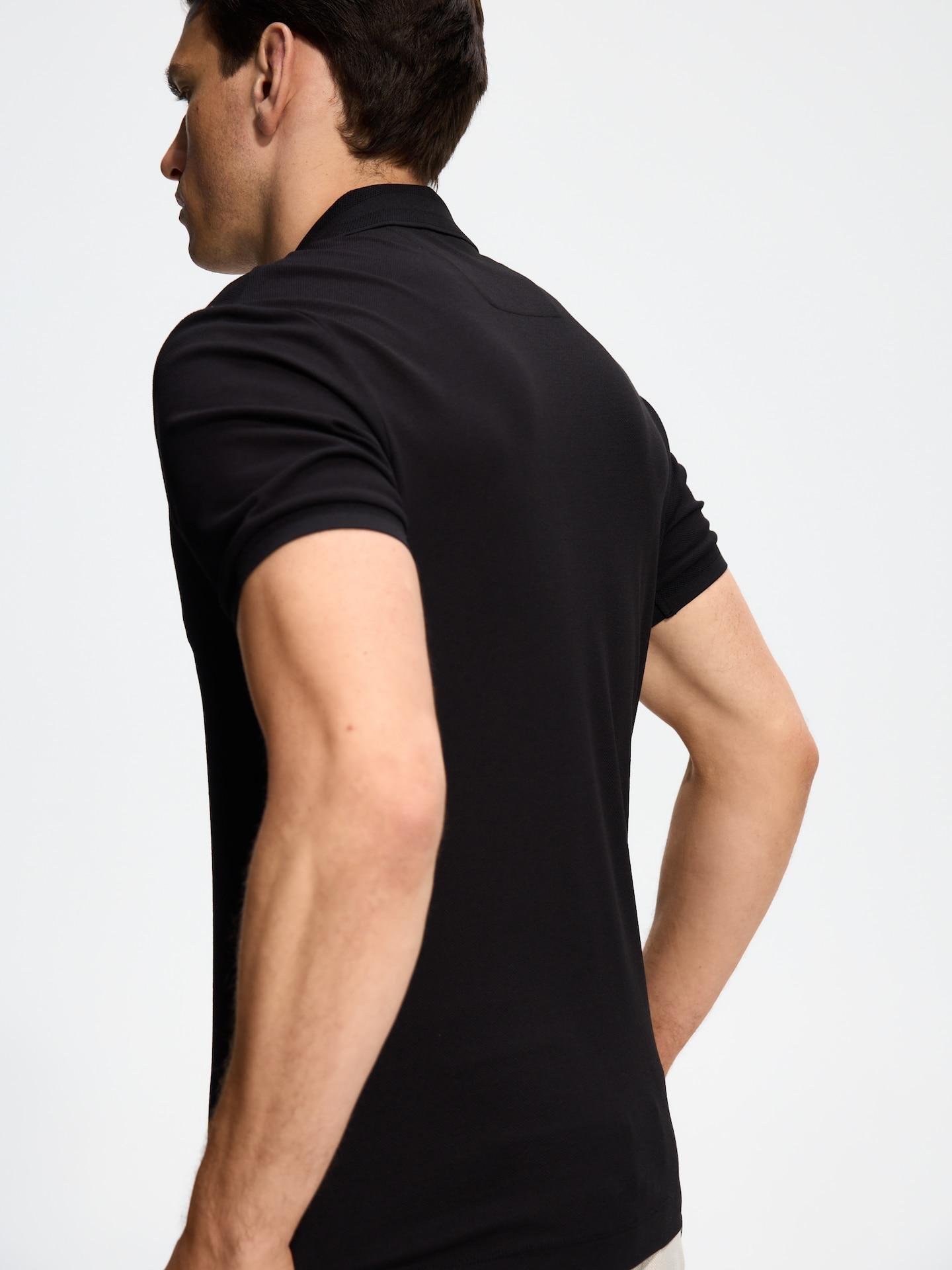 Black Regular Fit Polo Shirt, Black, large image number 3