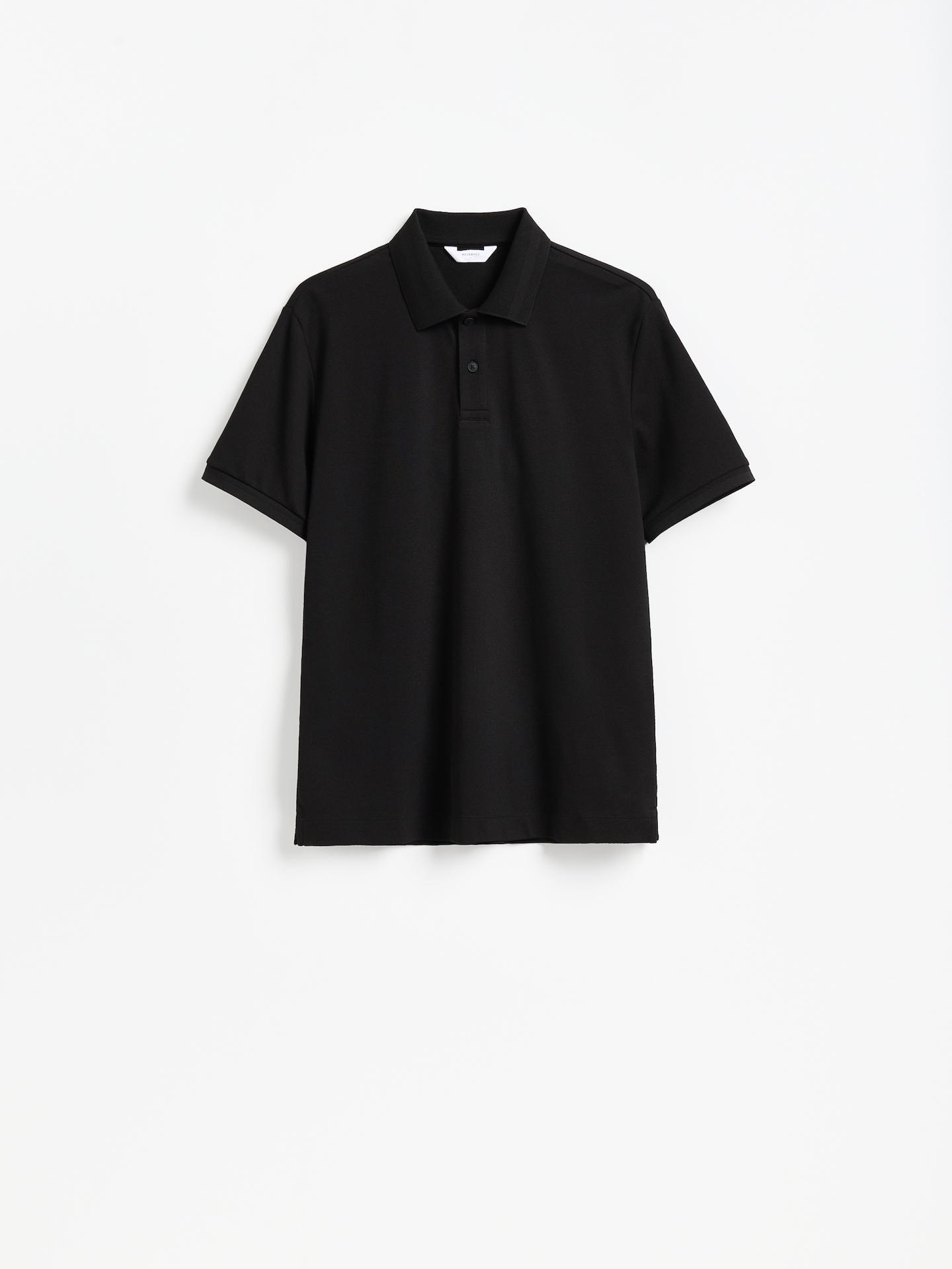Black Regular Fit Polo Shirt, Black, large image number 4