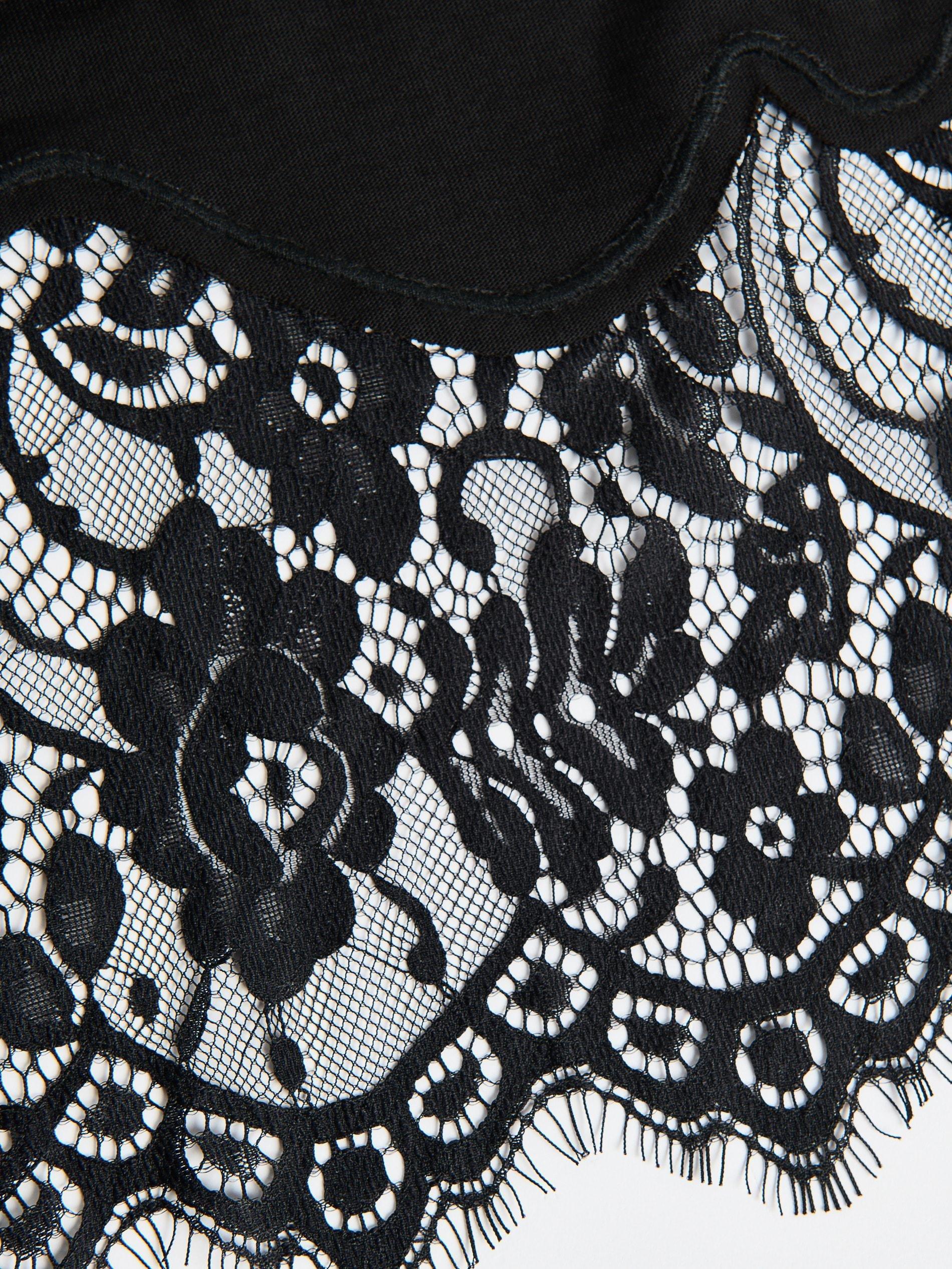 تيشيرت مع دانتيل أسود, Black, large image number 5
