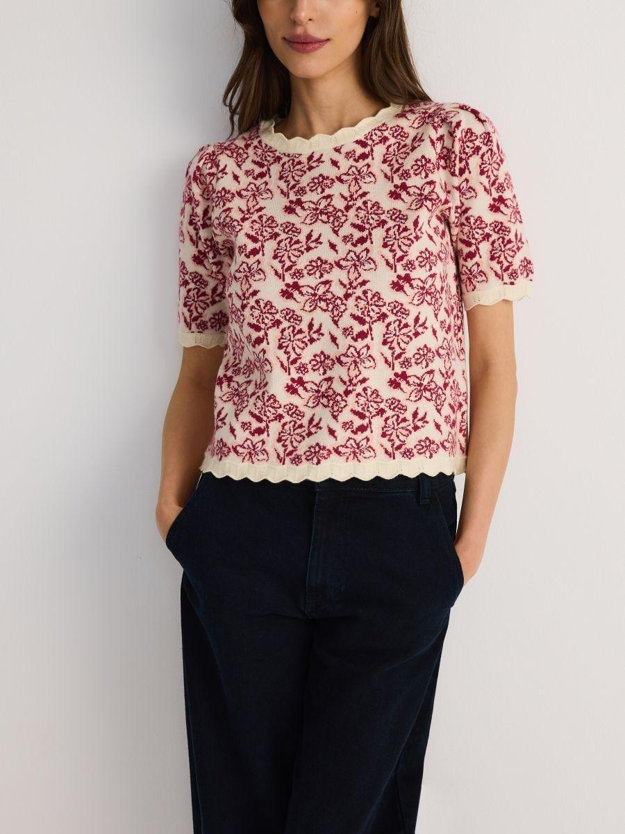 Multicolour Short Sleeve Sweater, , large image number 1