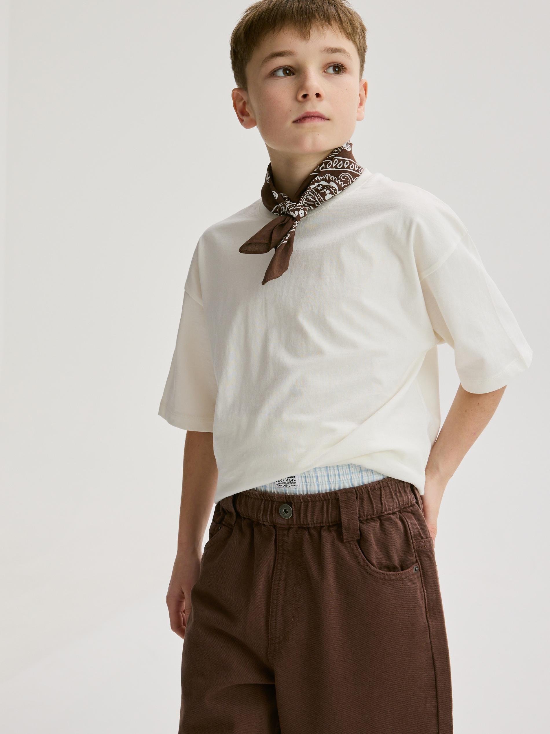 Brown Denim Shorts, 7401_88J, large image number 5