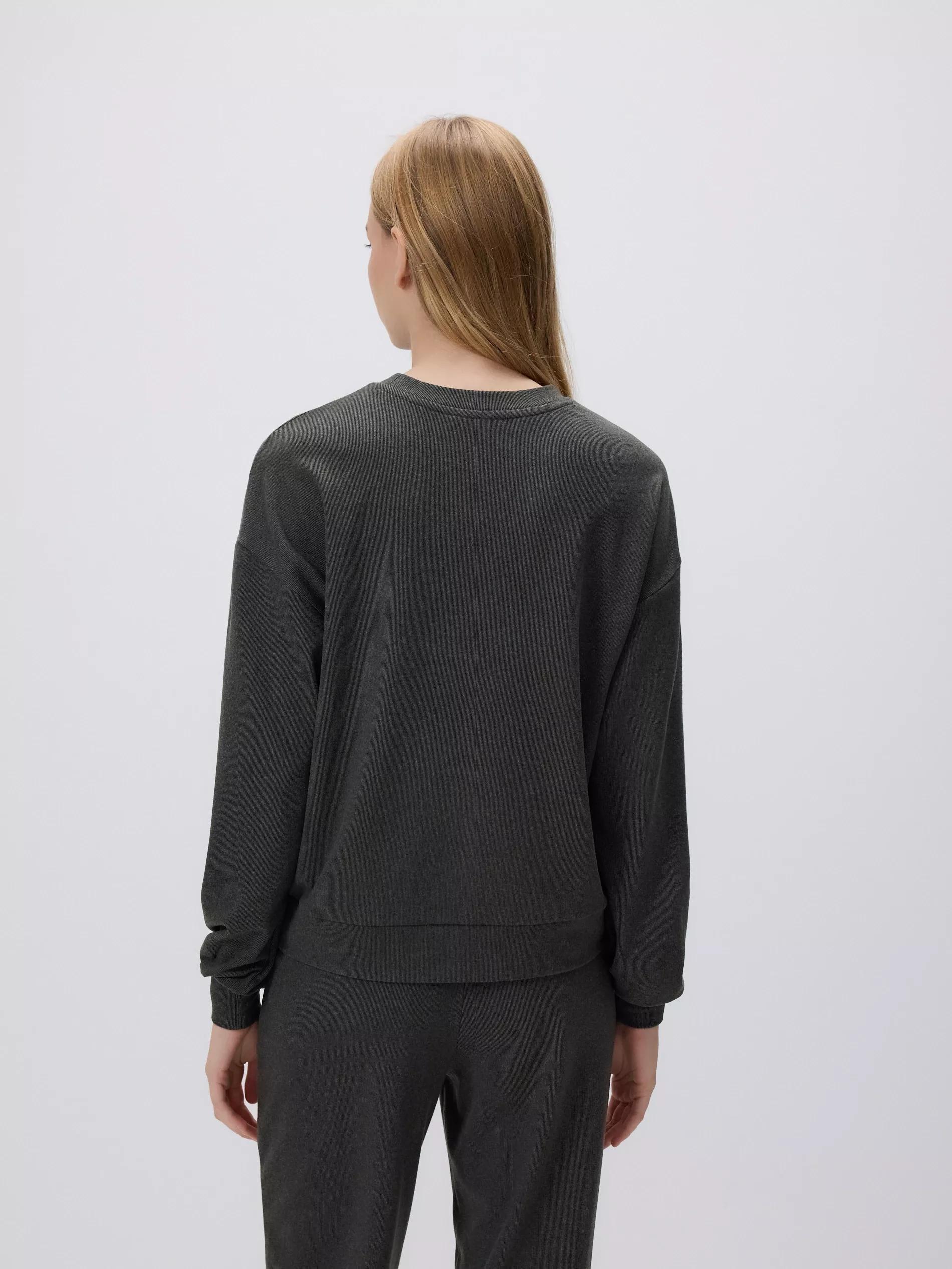 Grey Plain Sweatshirt, Grey, large image number 4