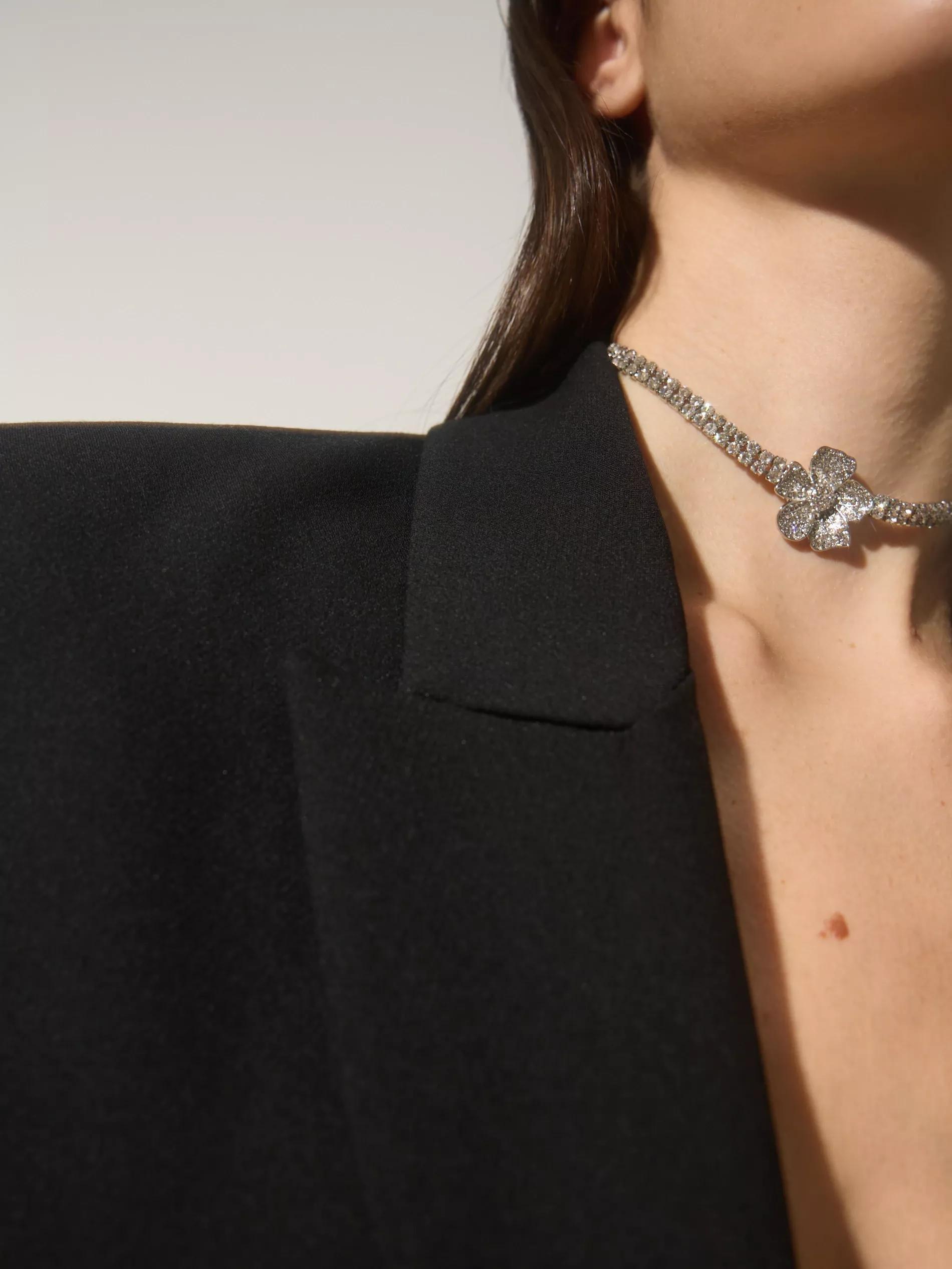 Silver Necklace With Pendant, Silver, large image number 6