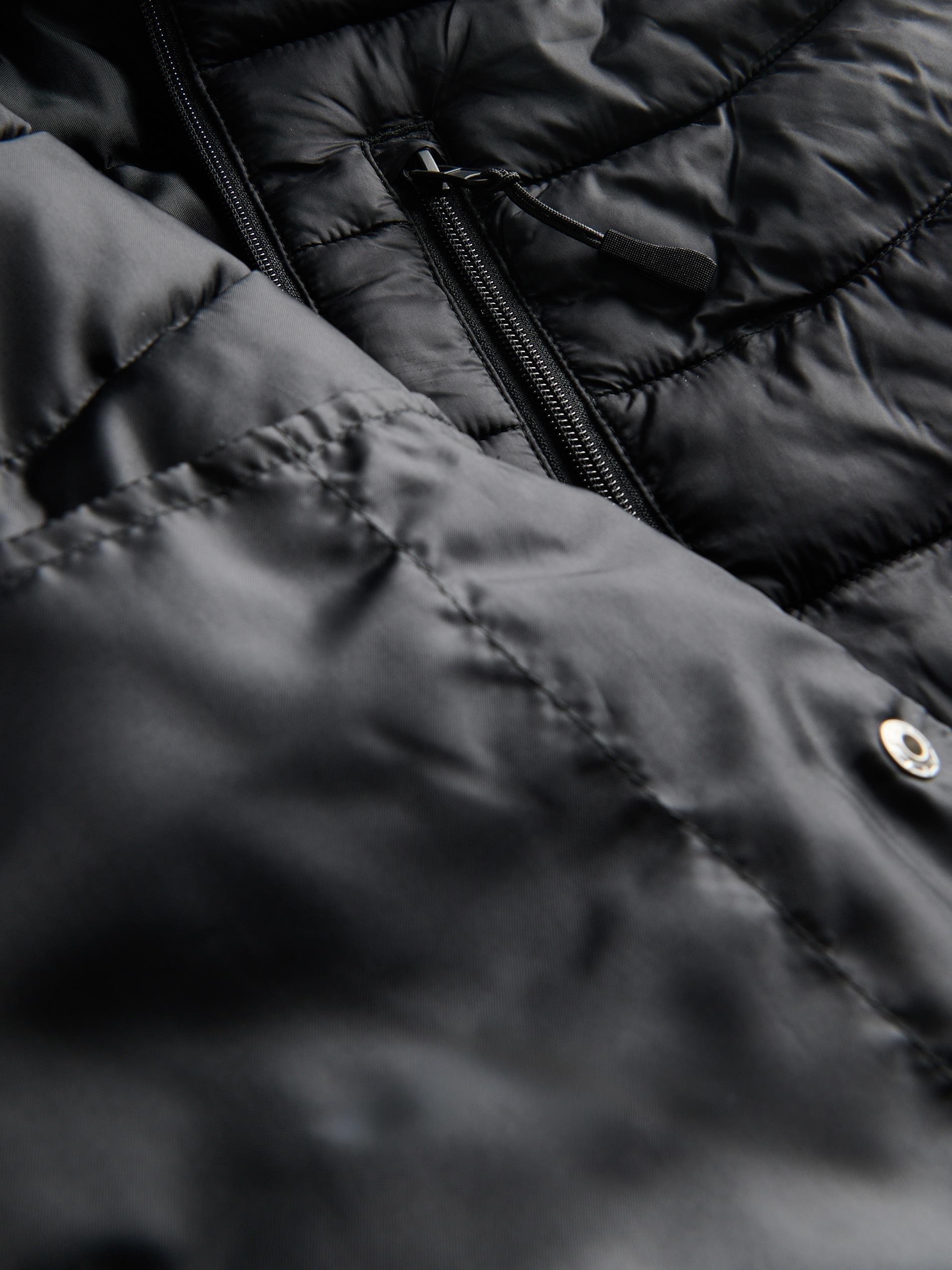 Black Quilted Vest With High Collar, , large image number 1