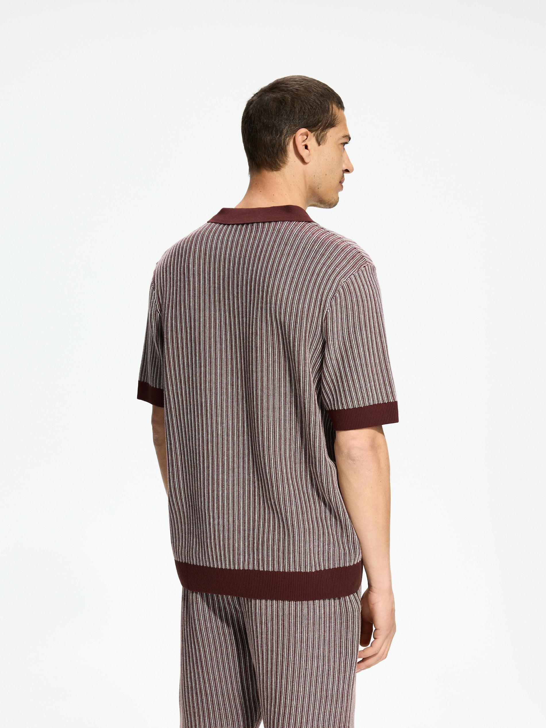 Brown Cotton Rich Polo Jumper, Brown, large image number 2