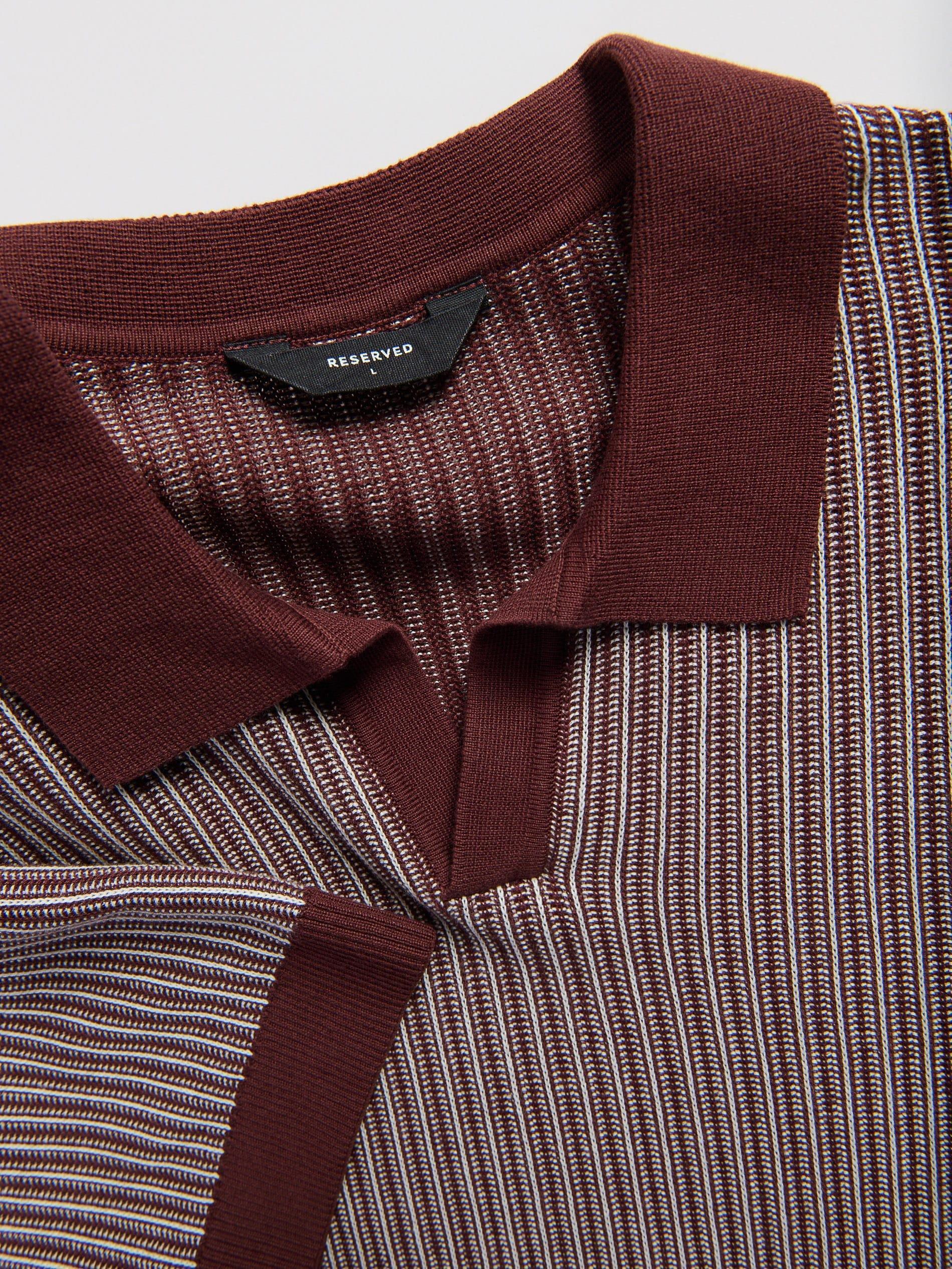 Brown Cotton Rich Polo Jumper, Brown, large image number 4