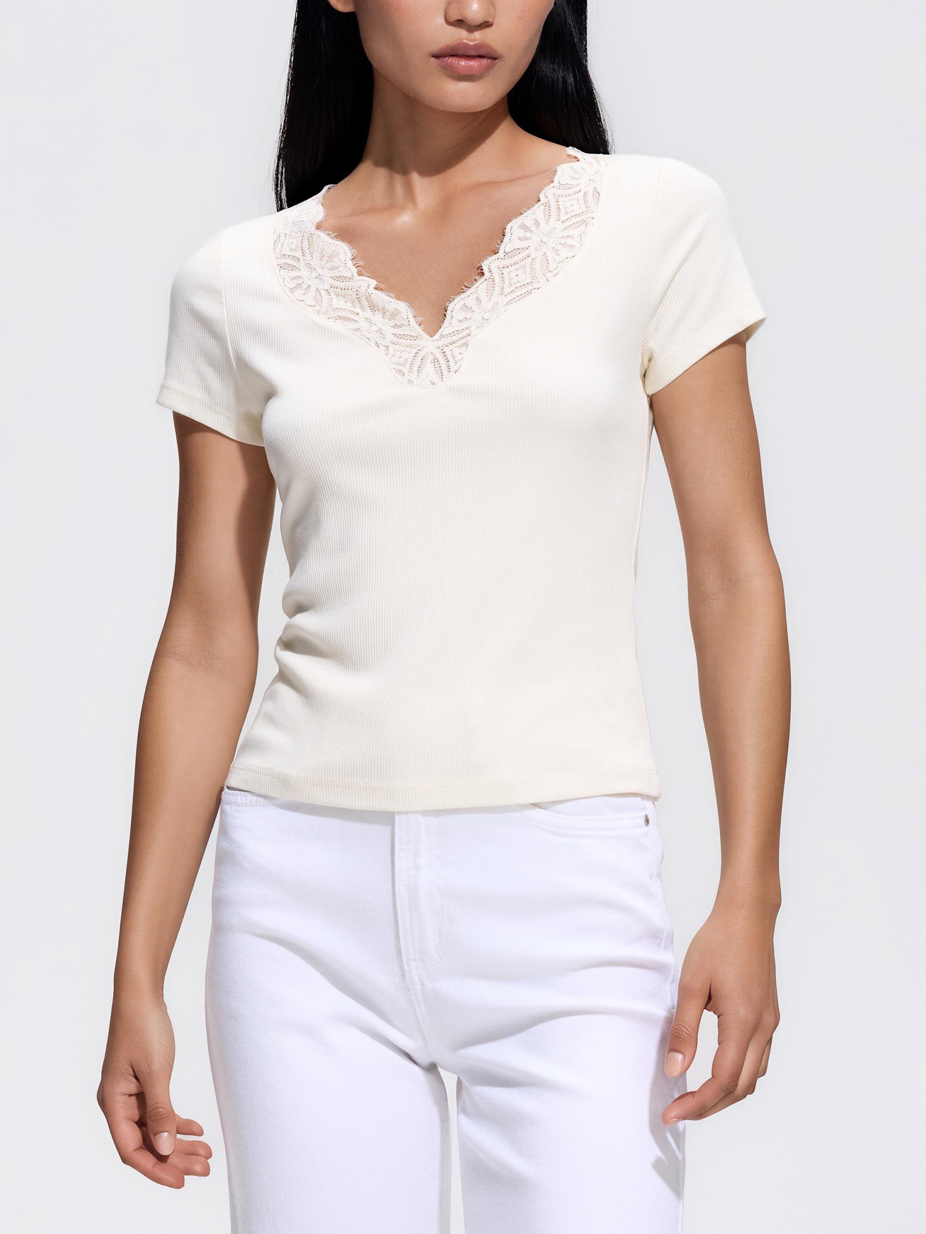 بلوزة فيسكوز كريمي, Ivory, medium