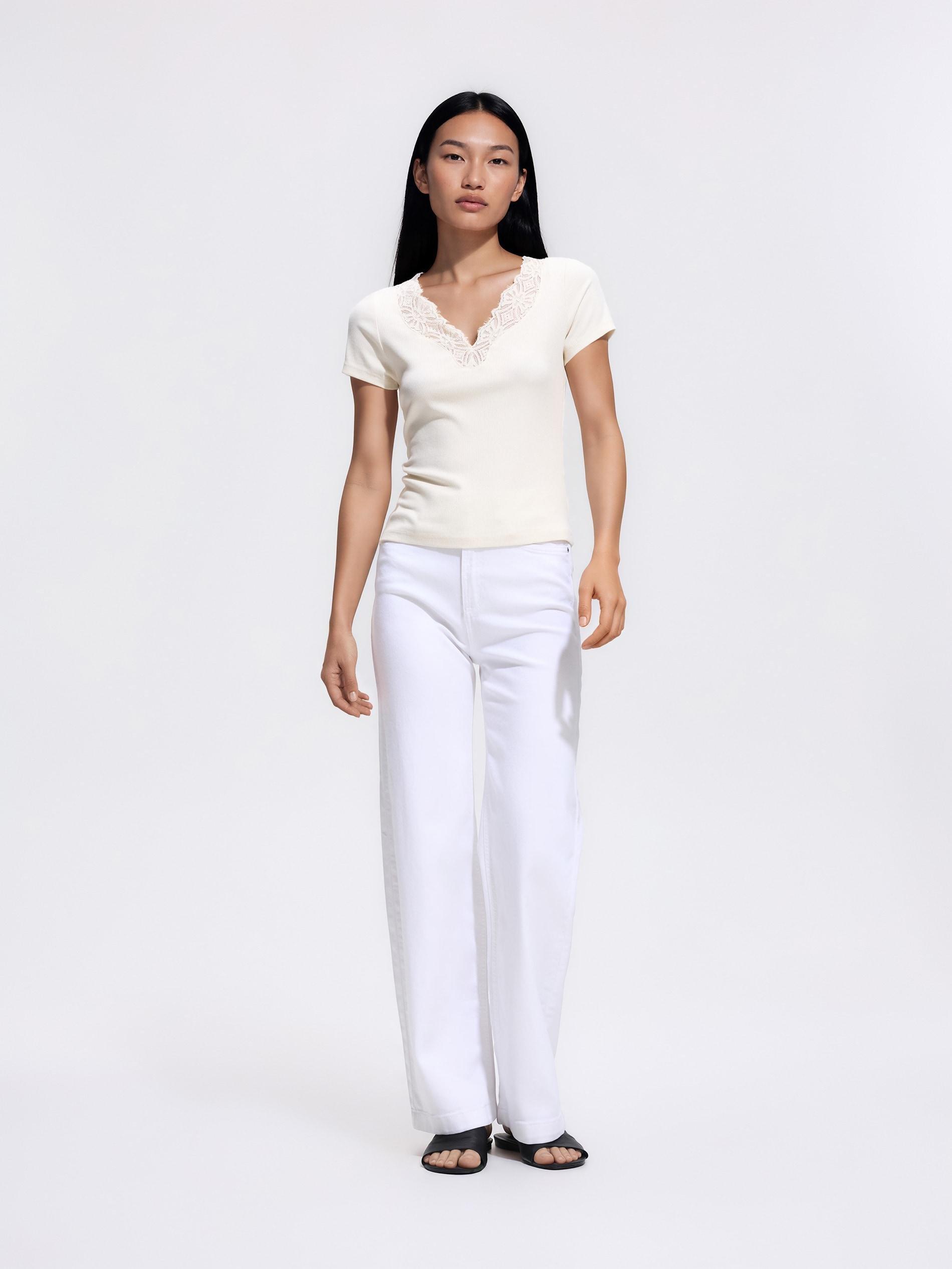 بلوزة فيسكوز كريمي, Ivory, medium