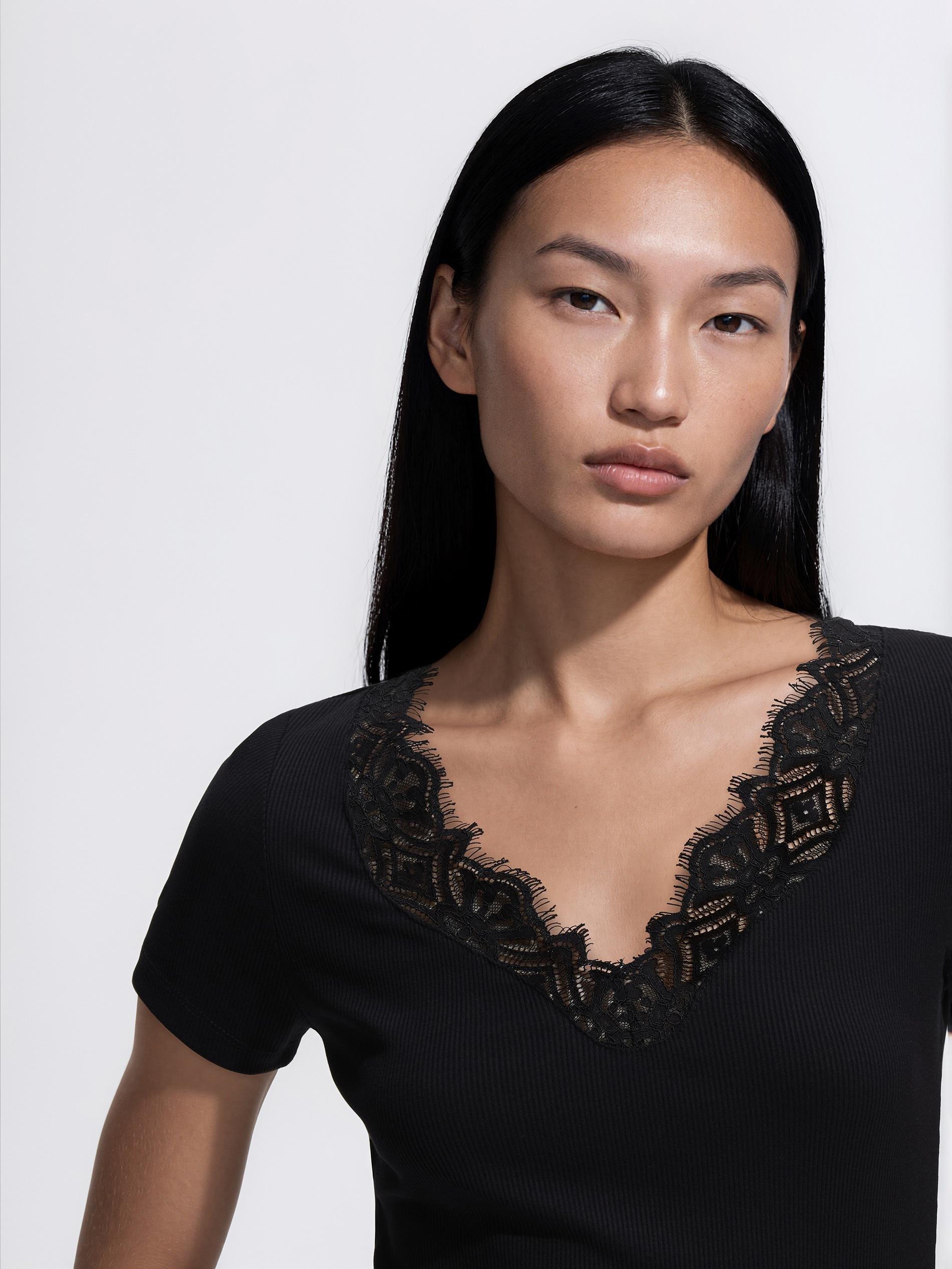 بلوزة فيسكوز أسود, Black, medium