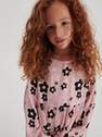 Reserved - Pastel Pink Viscose Dress With Flowers, Kids Girl