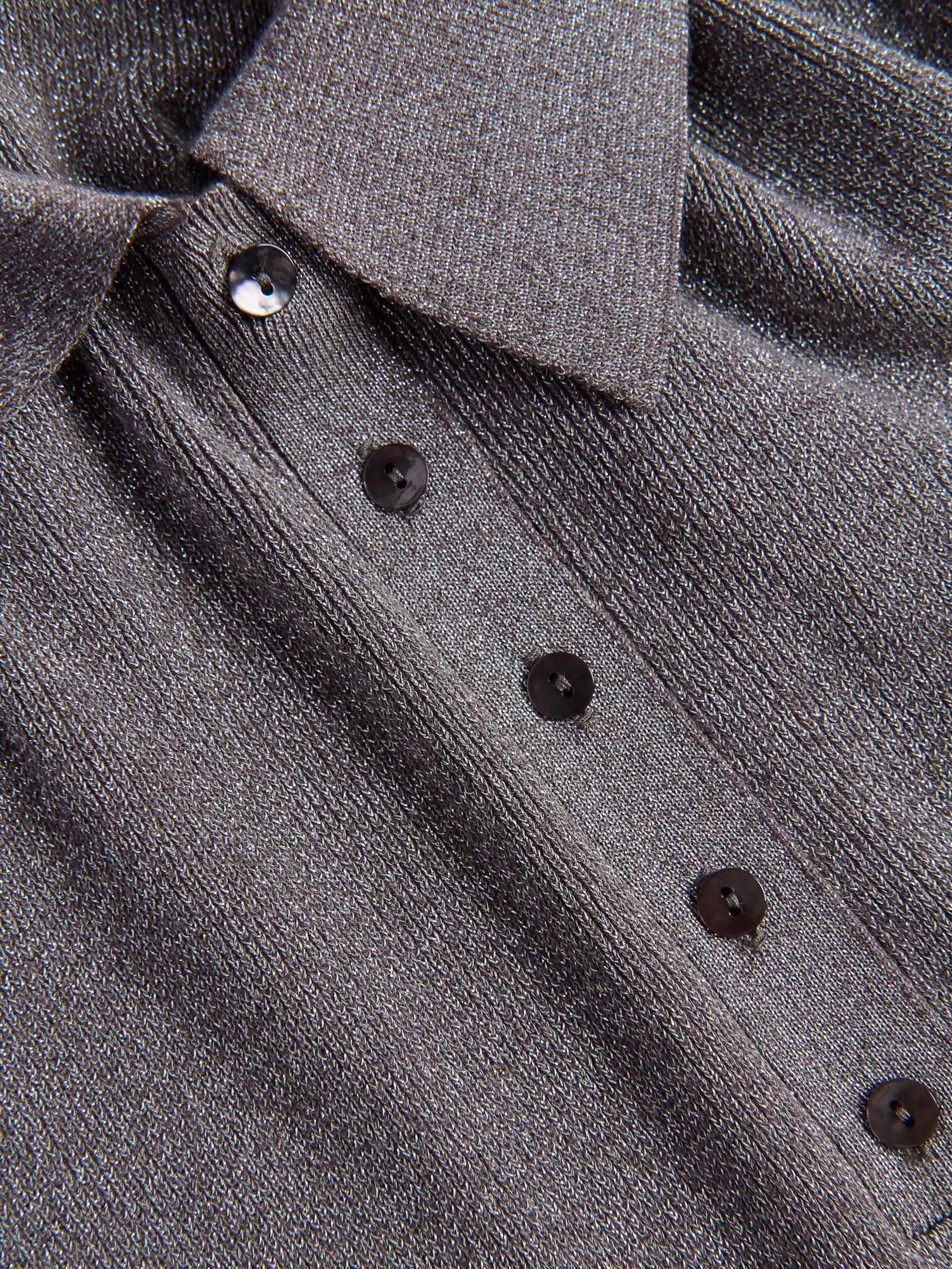 Grey Blouse With Collar, 7401_90L, medium