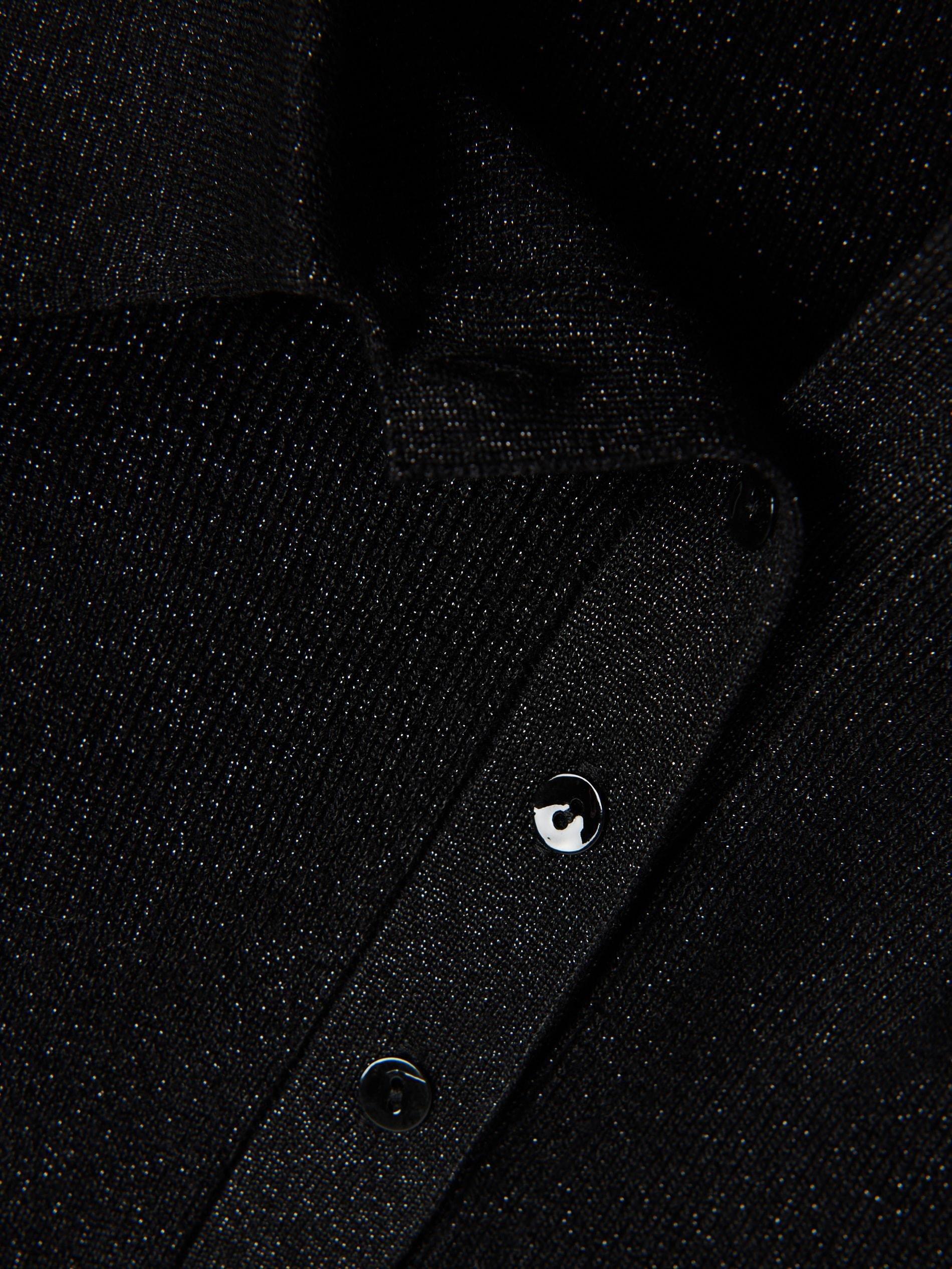 Black Blouse With Collar, 7401_99L, large image number 5