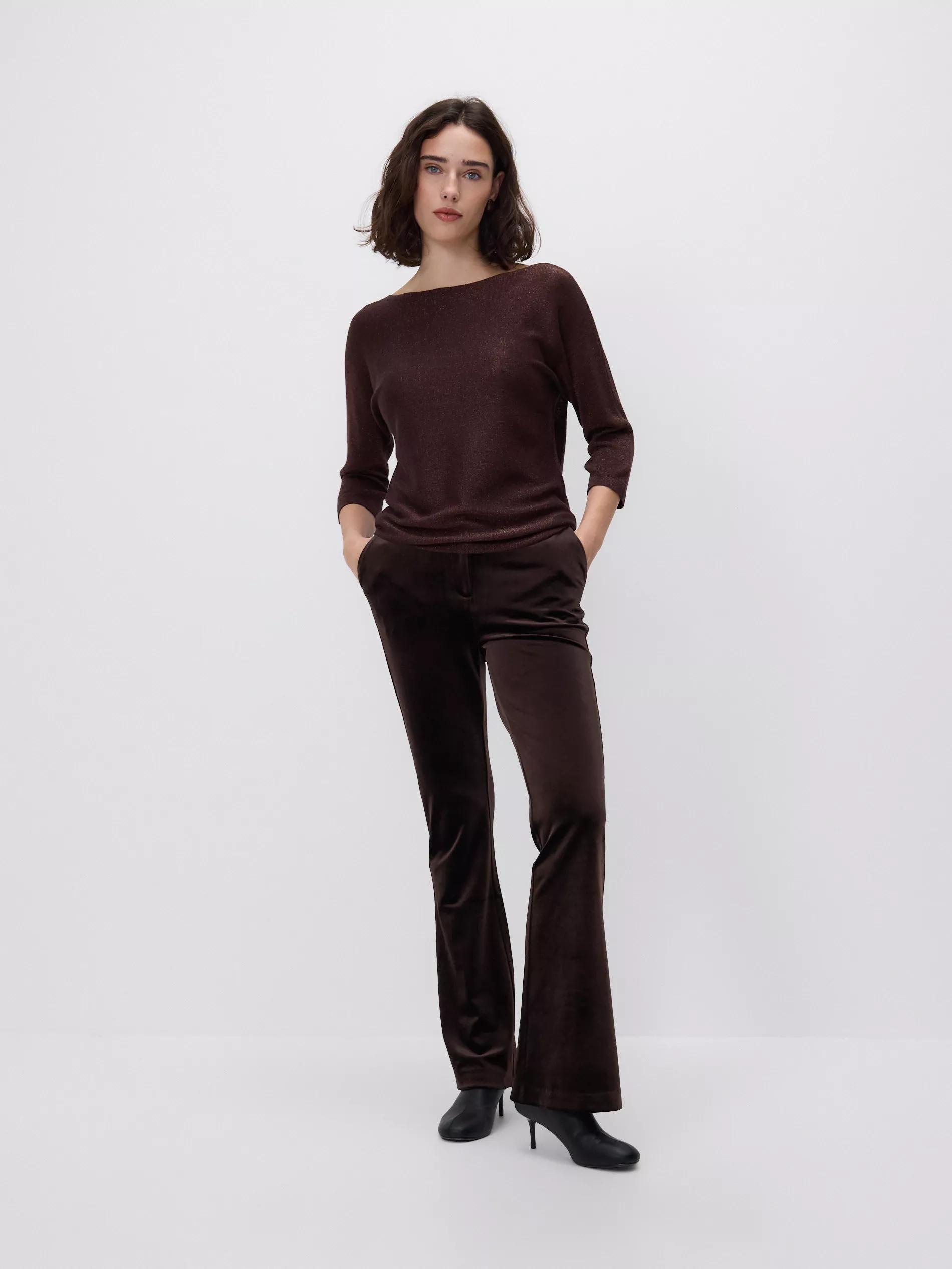 Brown Metallic Knit Jumper, 7401_88L, medium