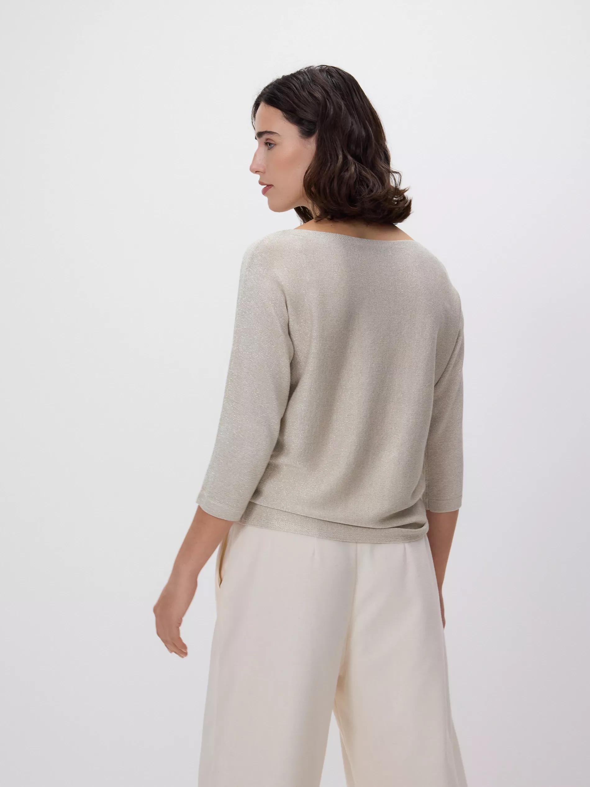 Gold Metallic Knit Jumper, Golden, large image number 4