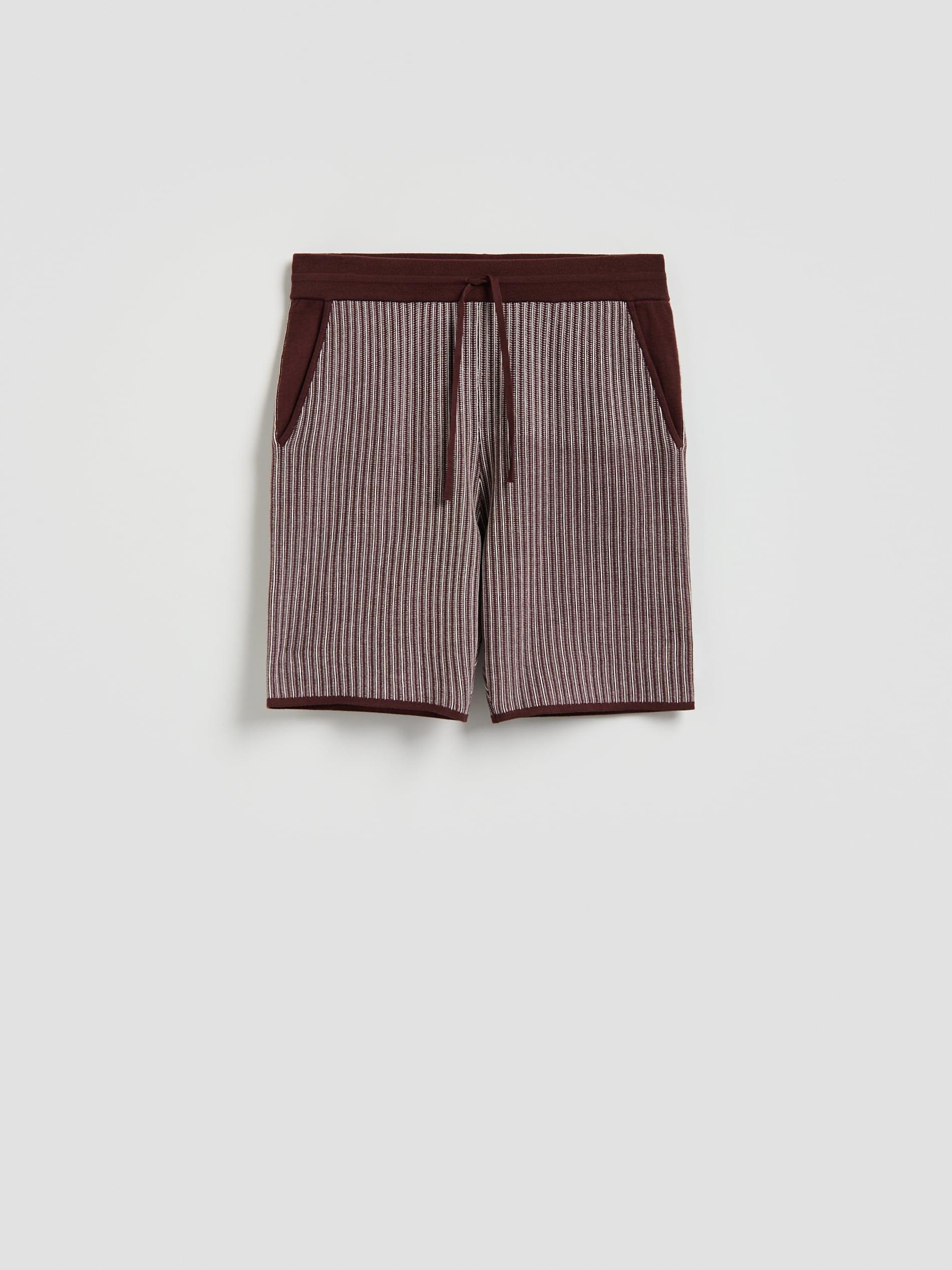 Brown Structured Regular Fit Shorts, Brown, large image number 3