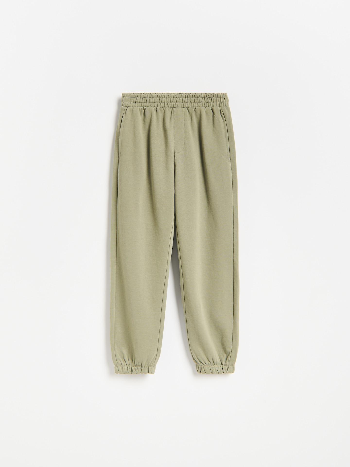 Green Cotton Joggers, Green, medium