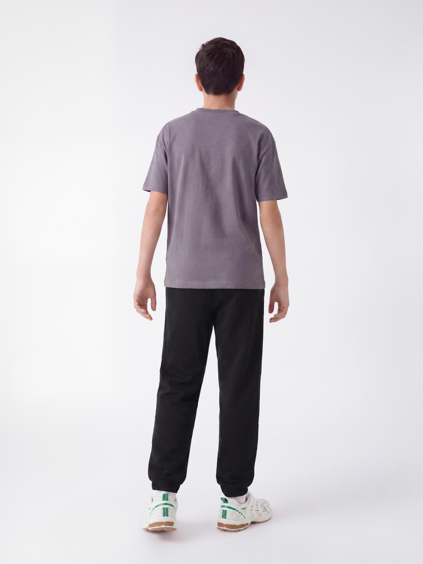 Black Cotton Joggers, Black, large image number 5