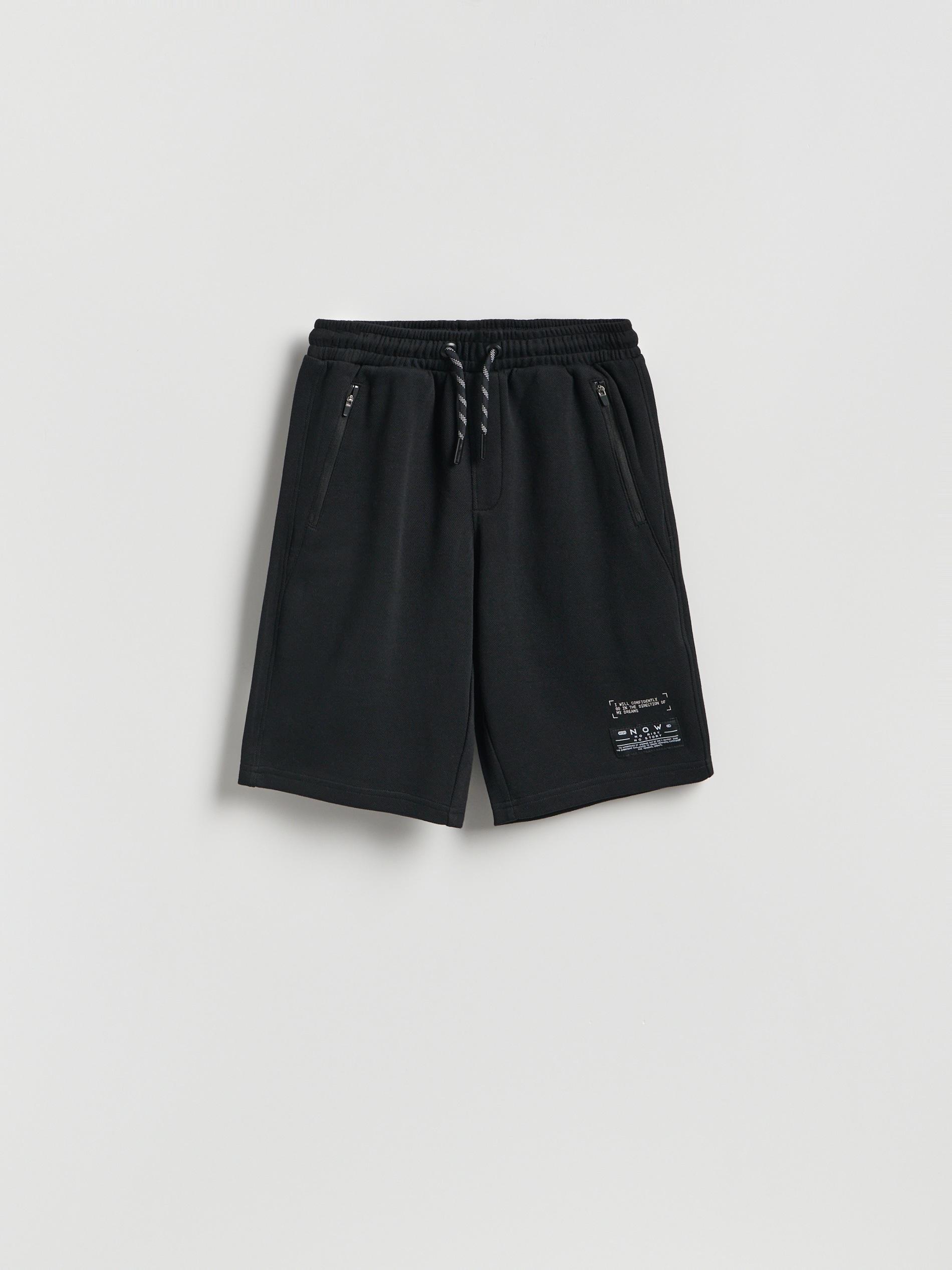 Black Bermuda Shorts, Black, large image number 0