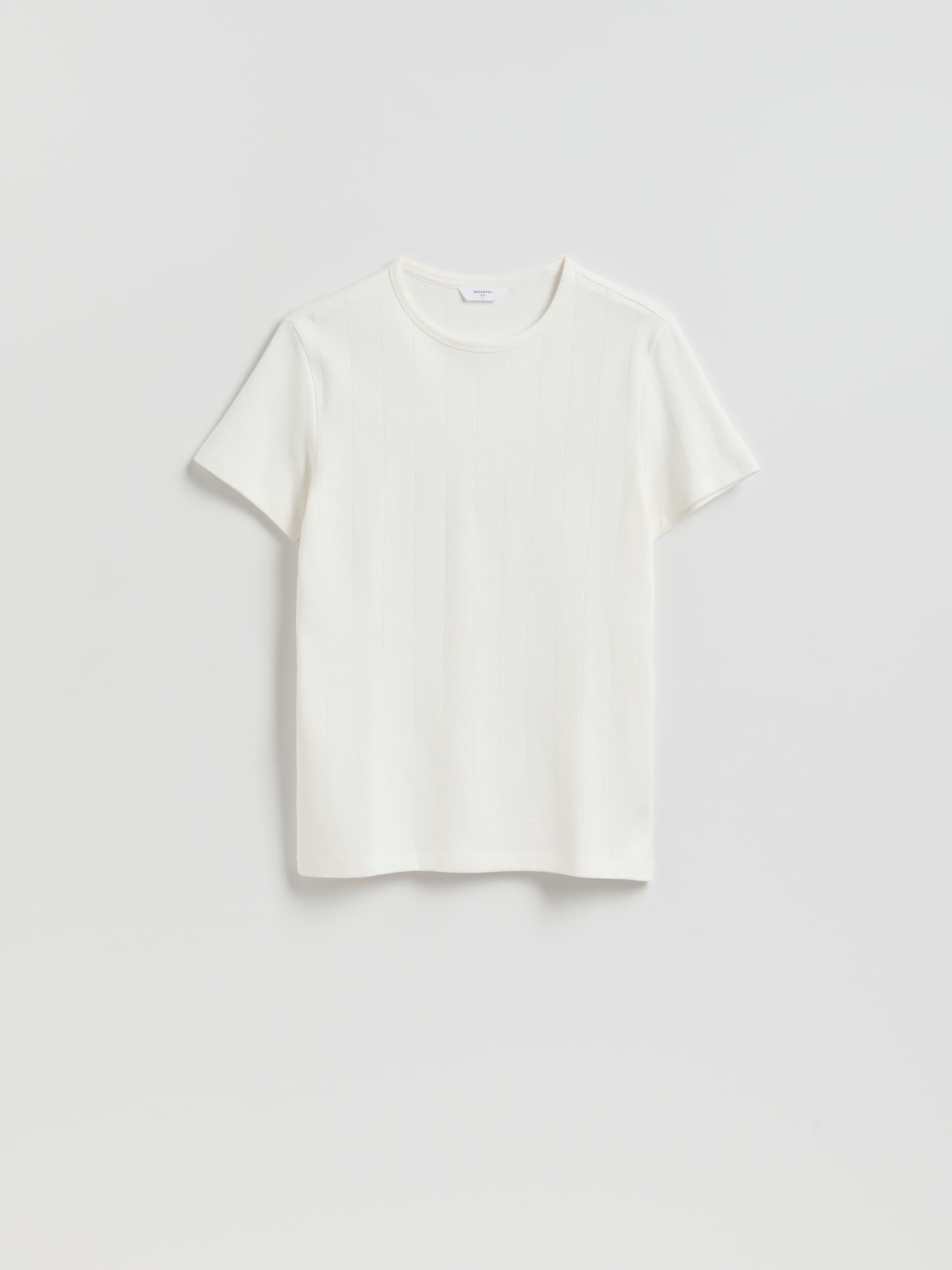 Cream Slim Fit T-Shirt, Ivory, large image number 0