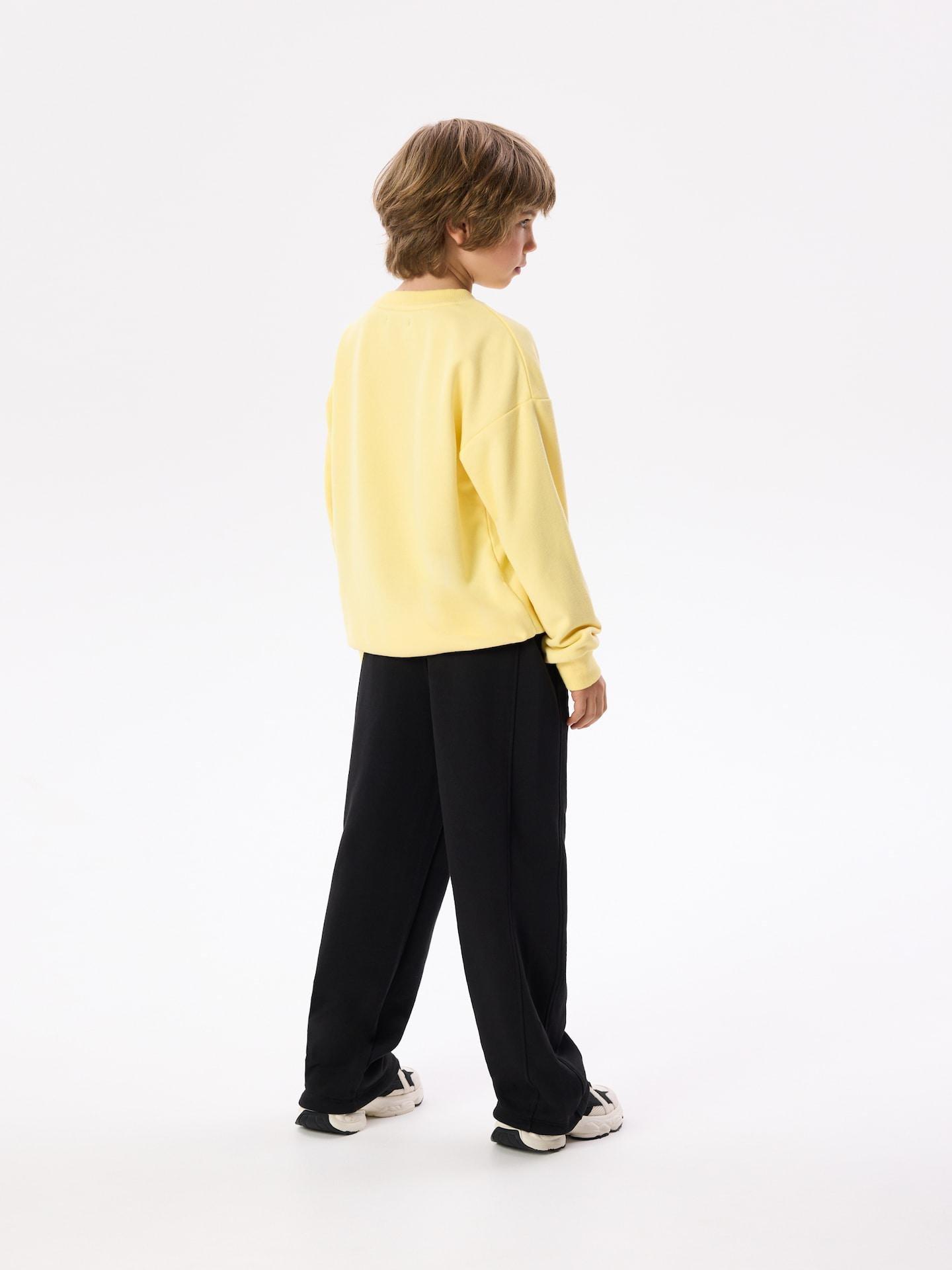 Black Cotton Rich Wide Leg Trousers, Black, large image number 4