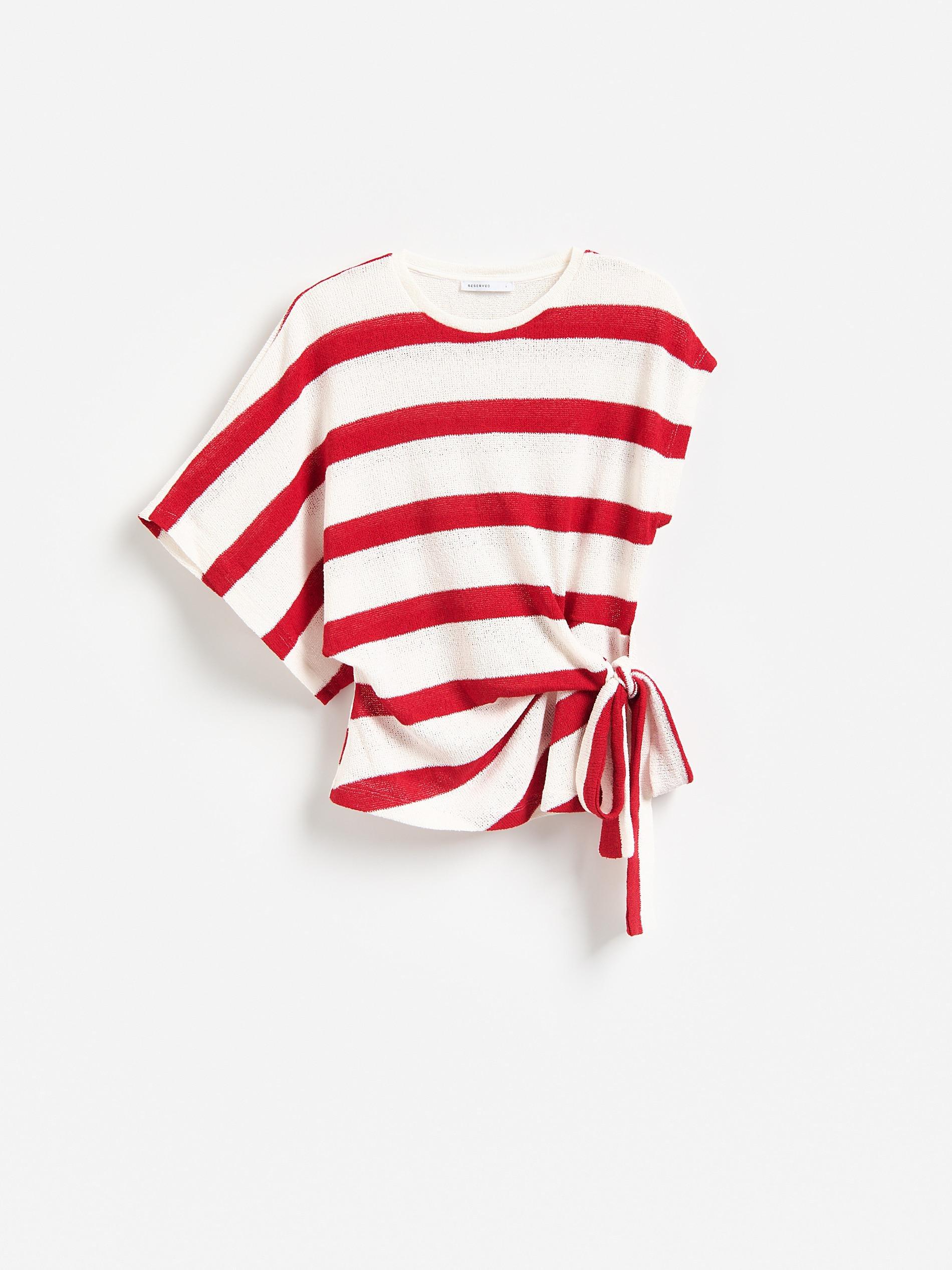 Multicolour Asymmetric Blouse With Tie Detail, Multicolor, large image number 6